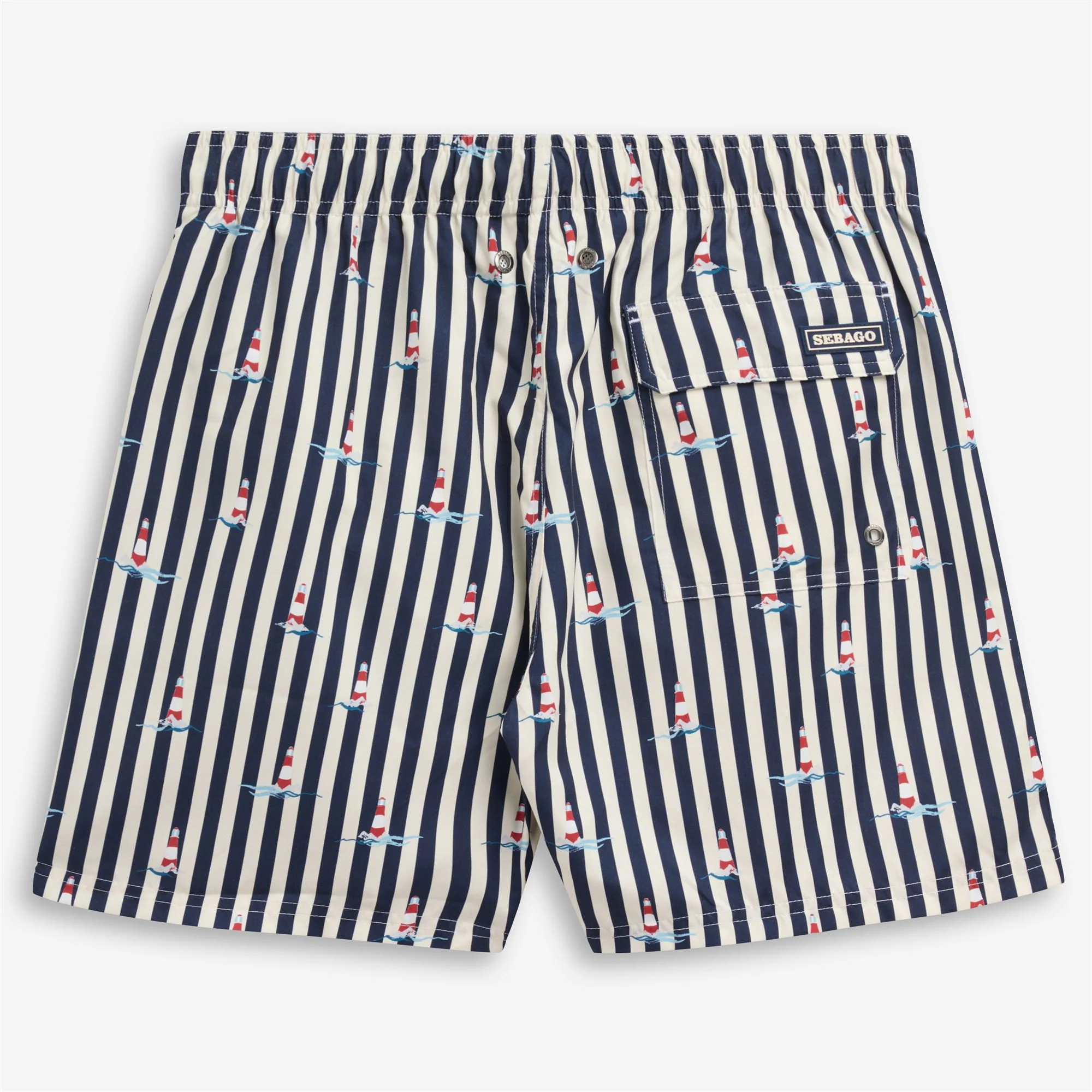 MINOT - Bathing Suits - Swimming Trunks - Man - OFF WHITE-BLUE NAVY - Image 2