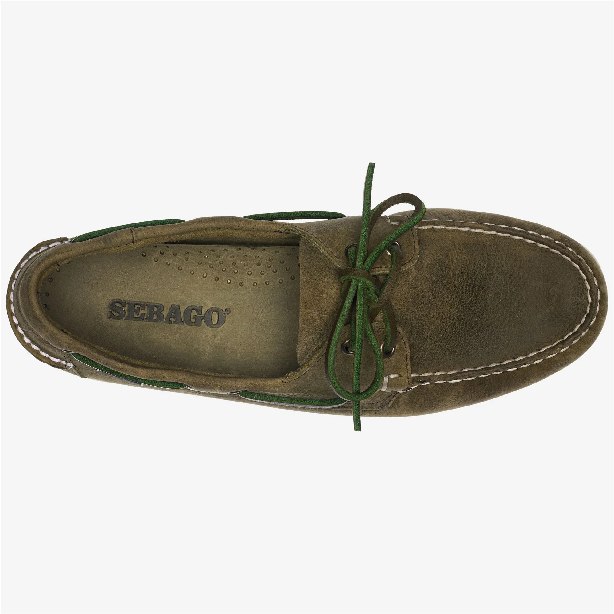 DOCKSIDES PORTLAND CRAZY H - Docksides - Mocassin - Man - GREEN MILITARY - Image 4