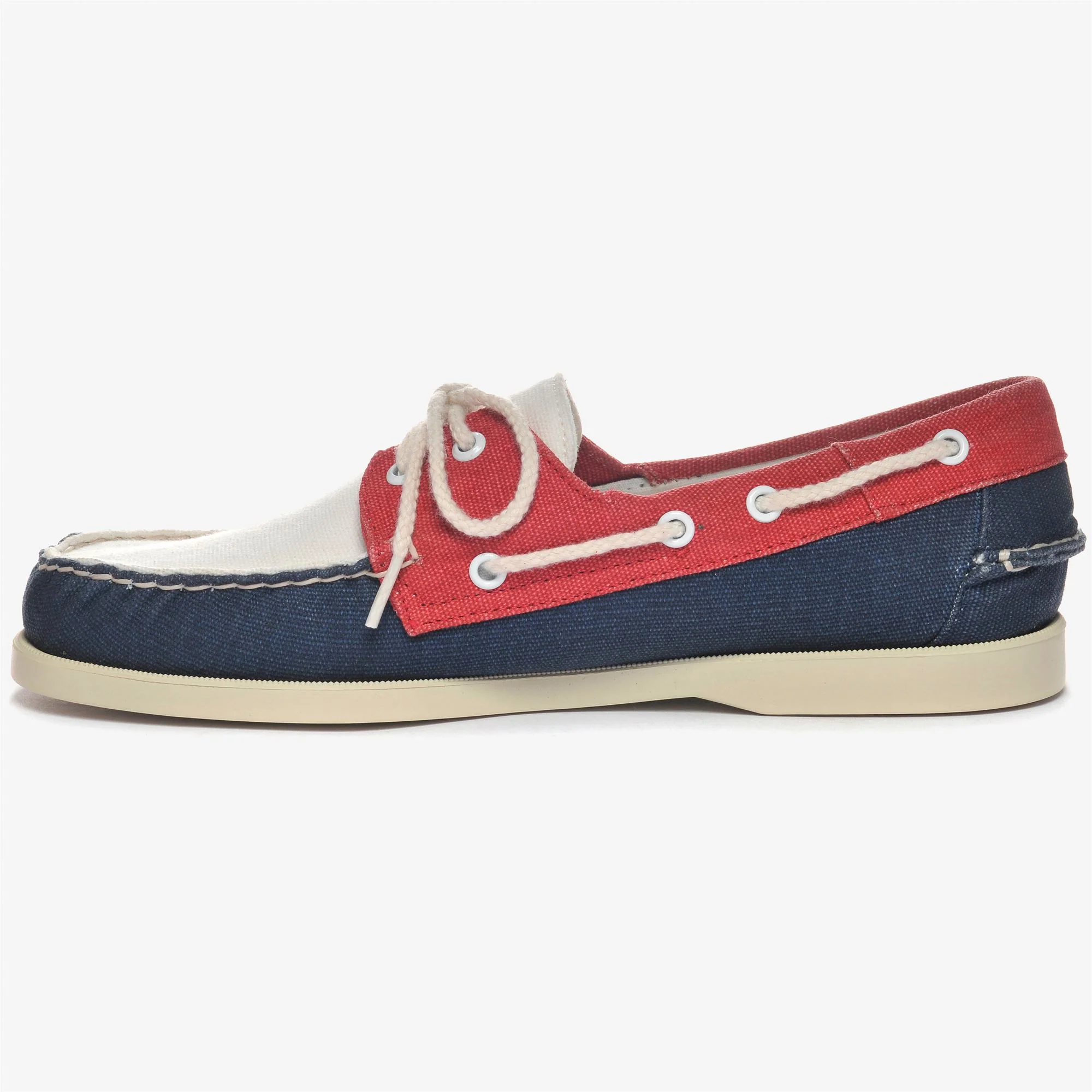 PORTLAND CANVAS SPINNAKER - Docksides - Mocassin - Man - NAVY-RED-WHITE - Image 3