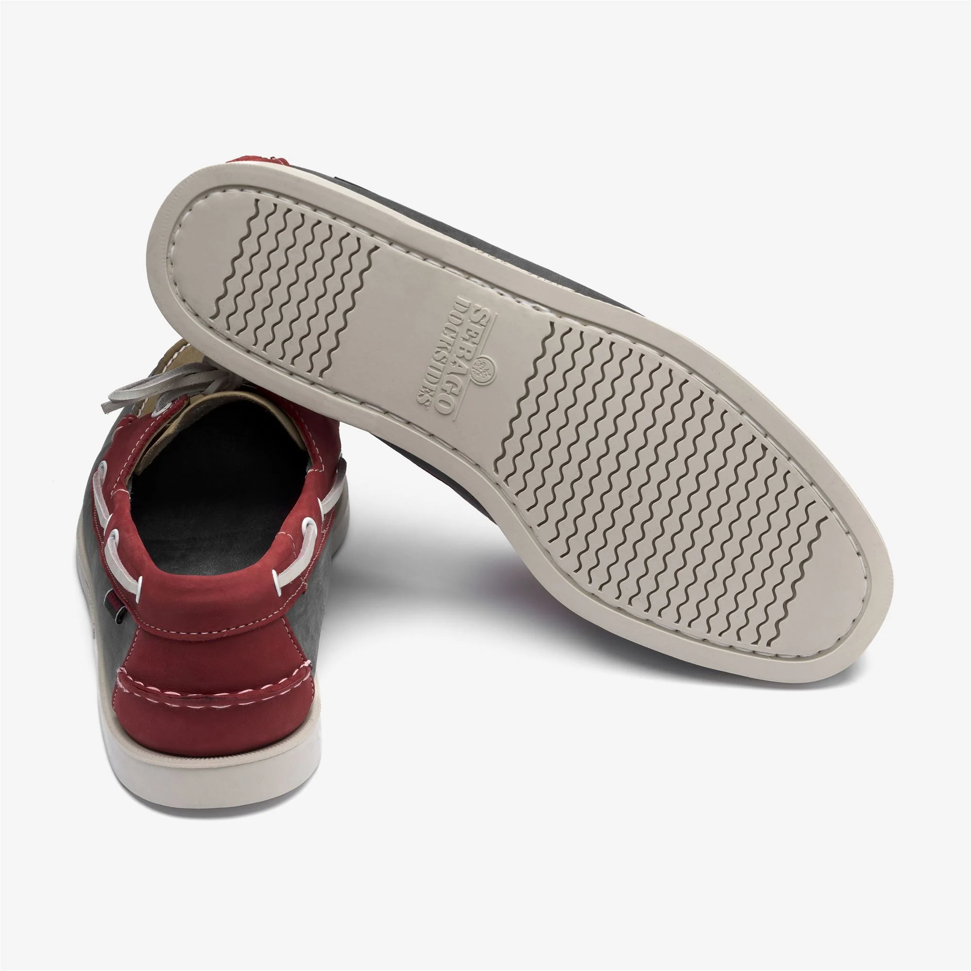 PORTLAND SPINNAKER NUBUCK - Docksides - Mocassin - Man - LT GREY-SMOKE-RED - Image 3