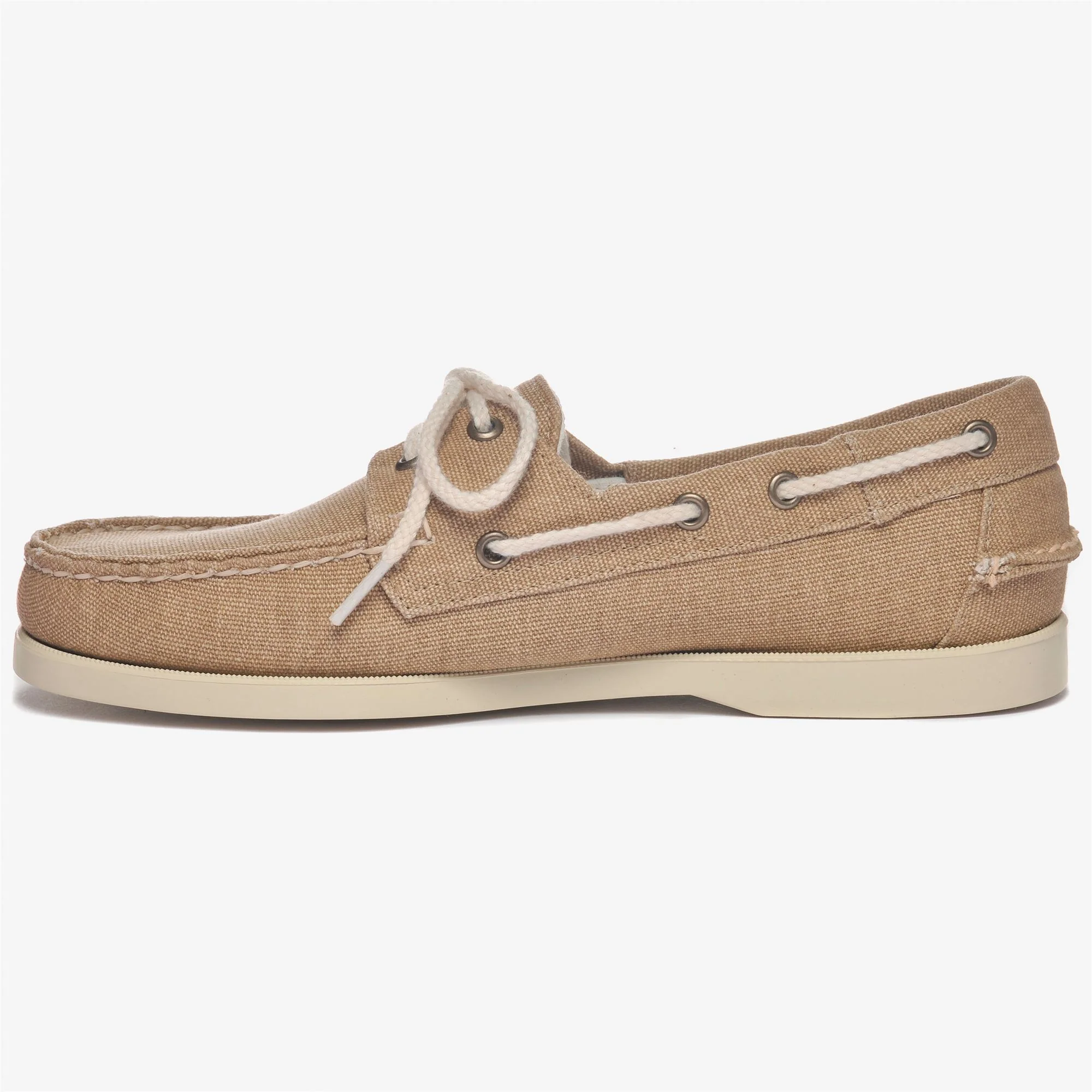 PORTLAND WASHED CANVAS - Docksides - Mocassin - Man - BEIGE CAMEL - Image 3