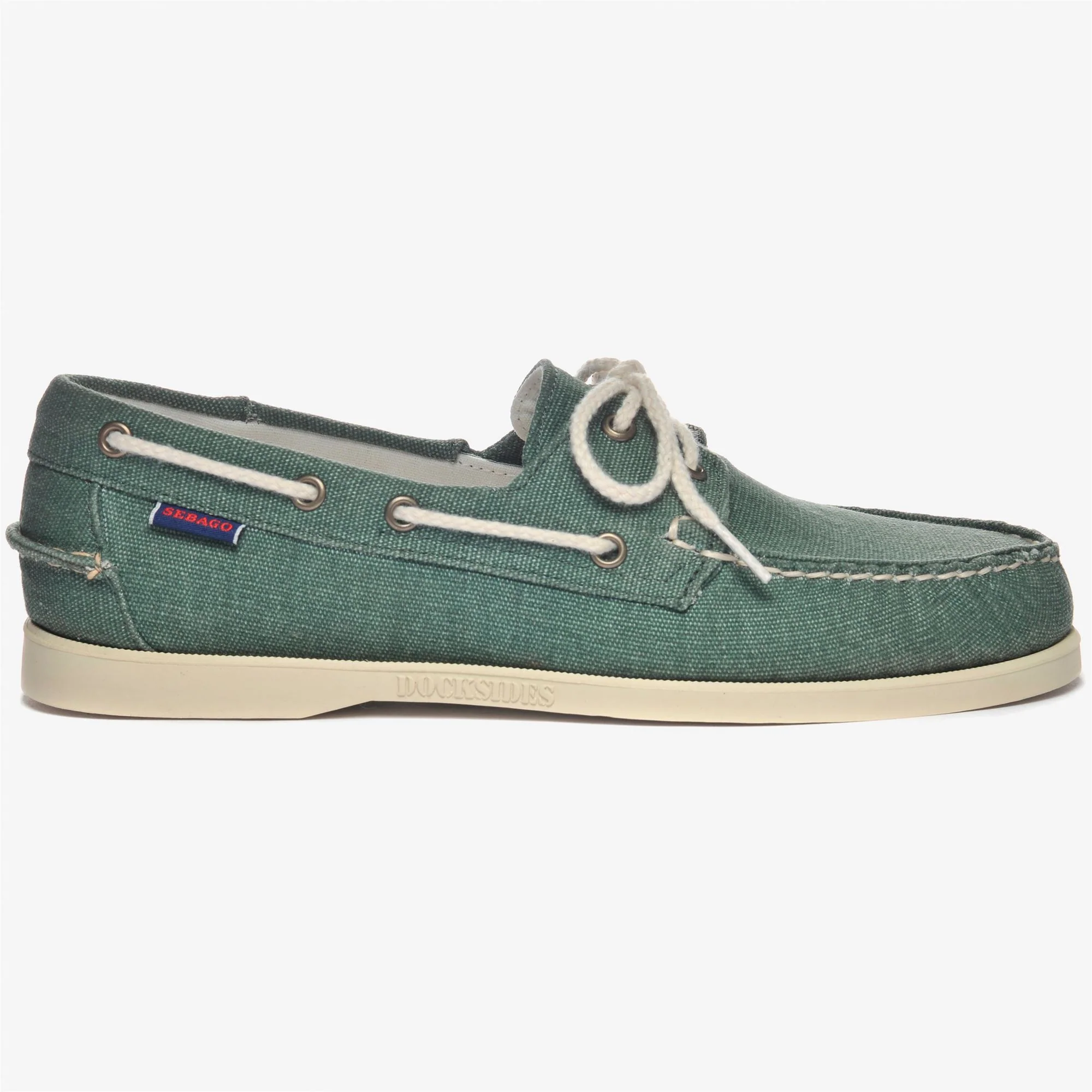 PORTLAND WASHED CANVAS - Docksides - Mocassin - Man - GREEN MILITARY