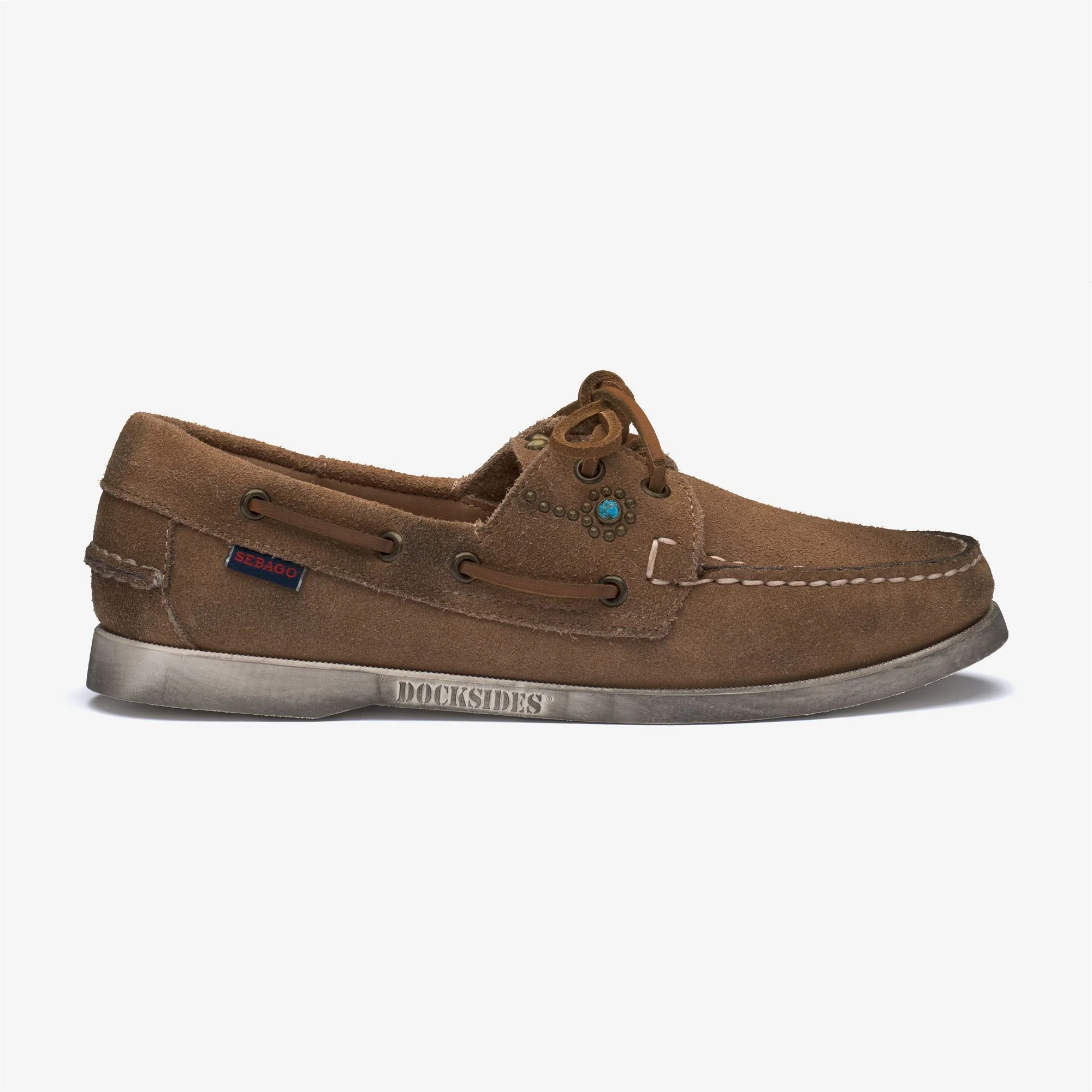 PORTLAND FLESH OUT HTC STUDS WOMAN - Docksides - Mocassin - Woman - BROWN COGNAC-ANTIQUE BRASS