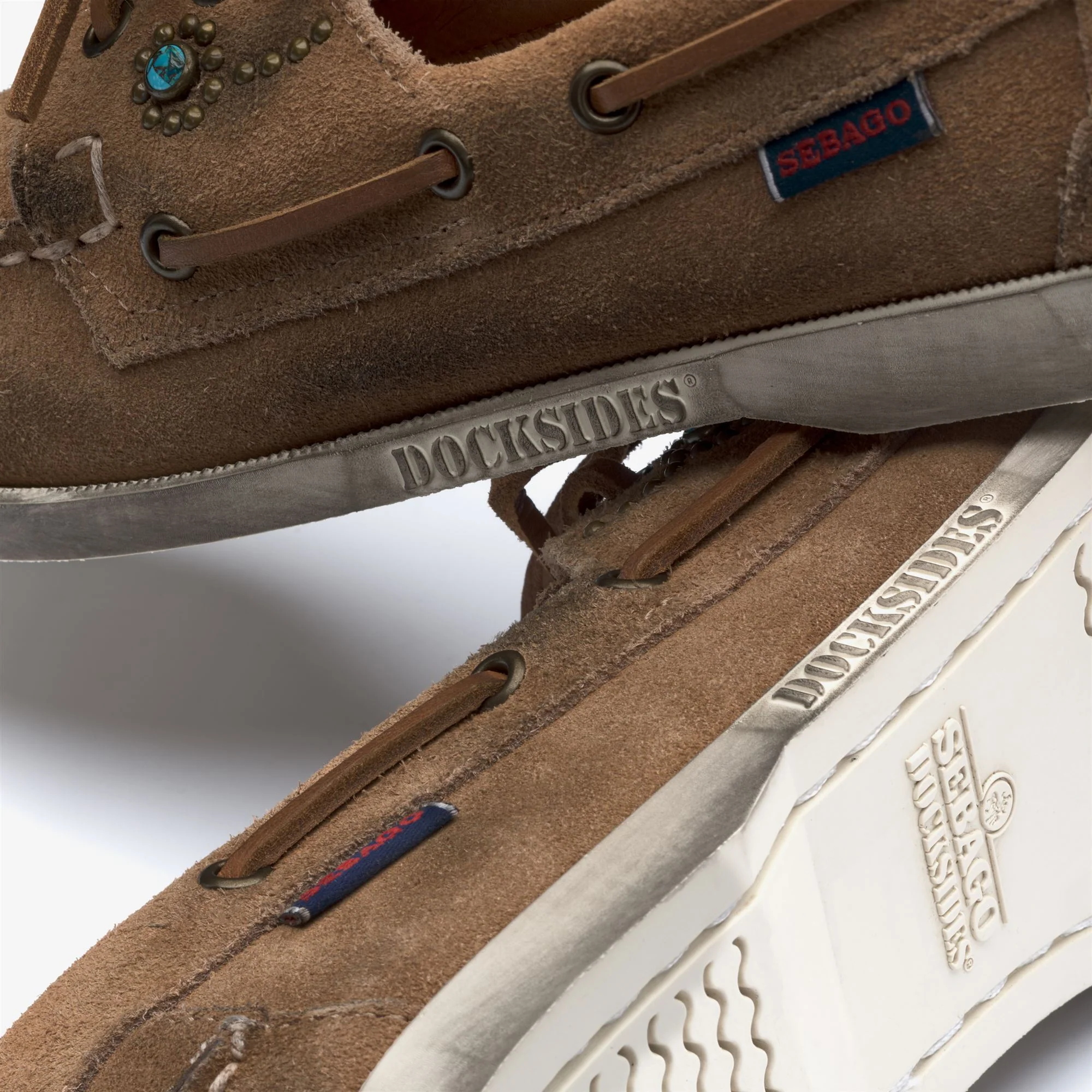 PORTLAND FLESH OUT HTC STUDS WOMAN - Docksides - Mocassin - Woman - BROWN COGNAC-ANTIQUE BRASS - Image 5