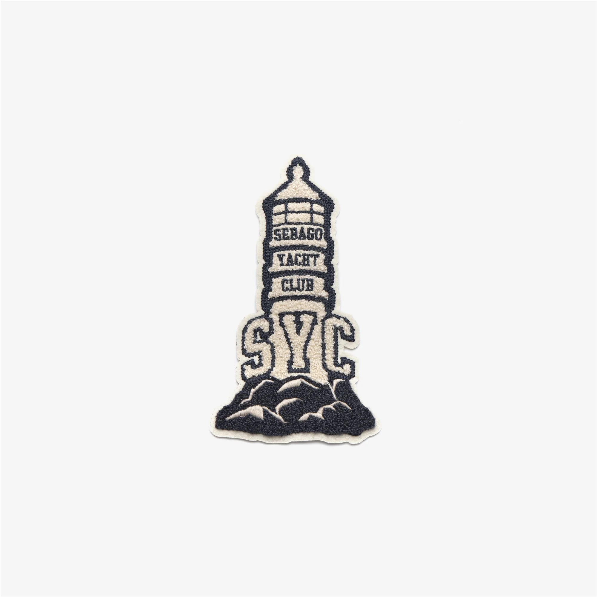 SYC LIGHTHOUSE - EXTERNAL DECORATION - PATCH - Unisex - OFF WHITE- BLUE MARINE