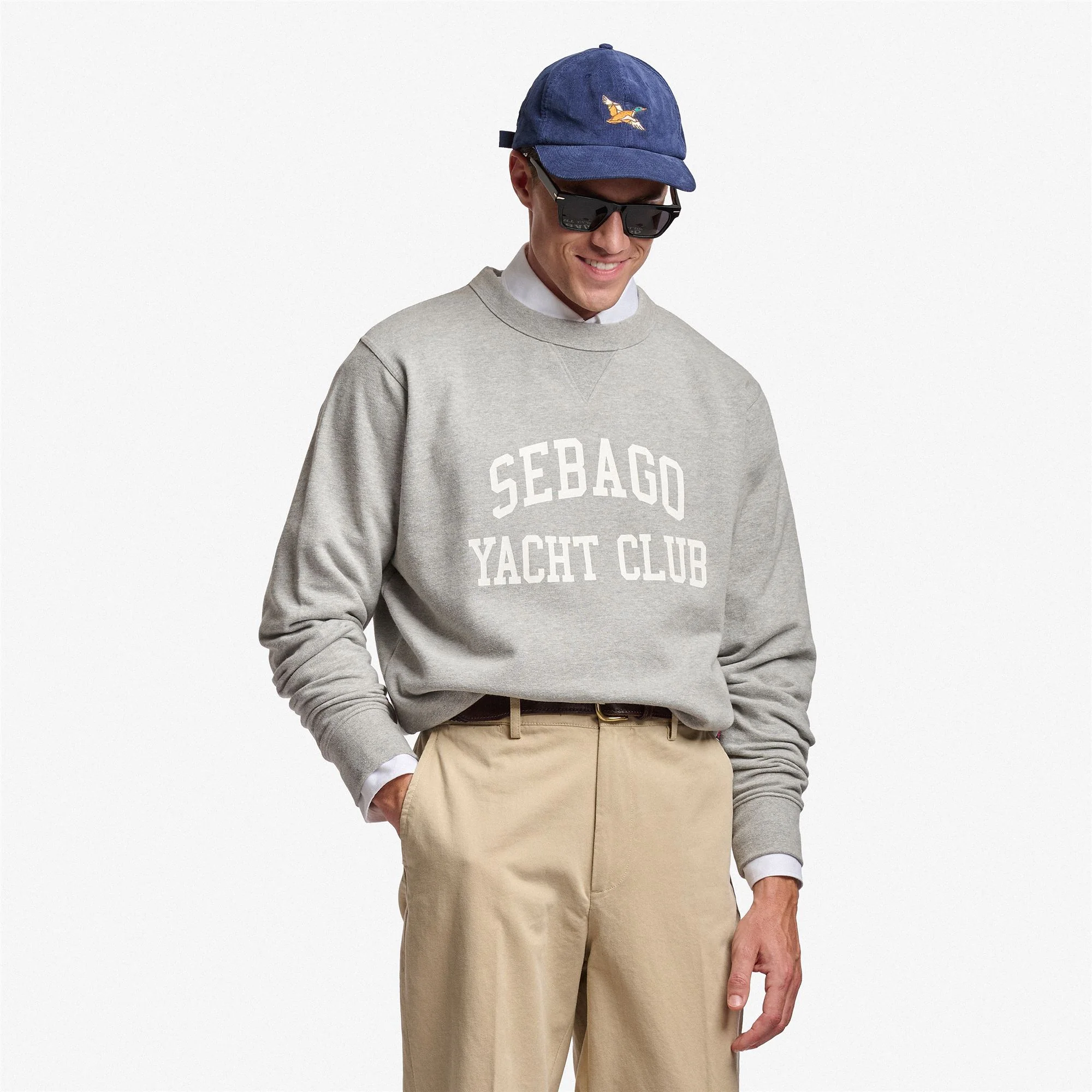 BOOTHBAY - Fleece - Crewneck - Man - GREY MELANGE-WHITE - Image 3