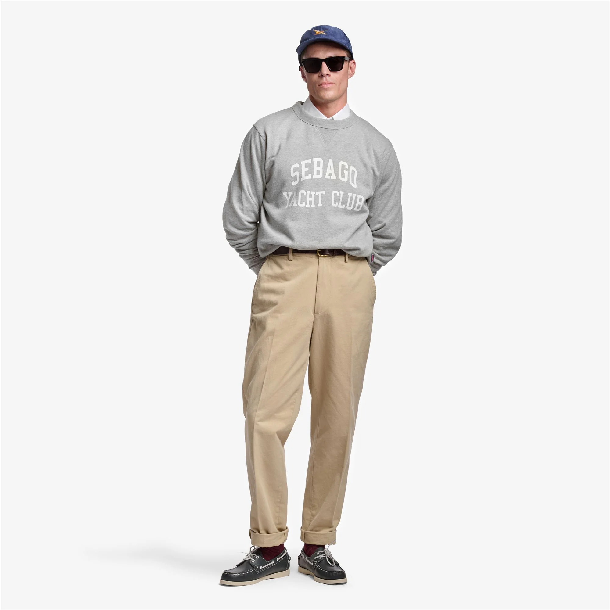 BOOTHBAY - Fleece - Crewneck - Man - GREY MELANGE-WHITE - Image 5