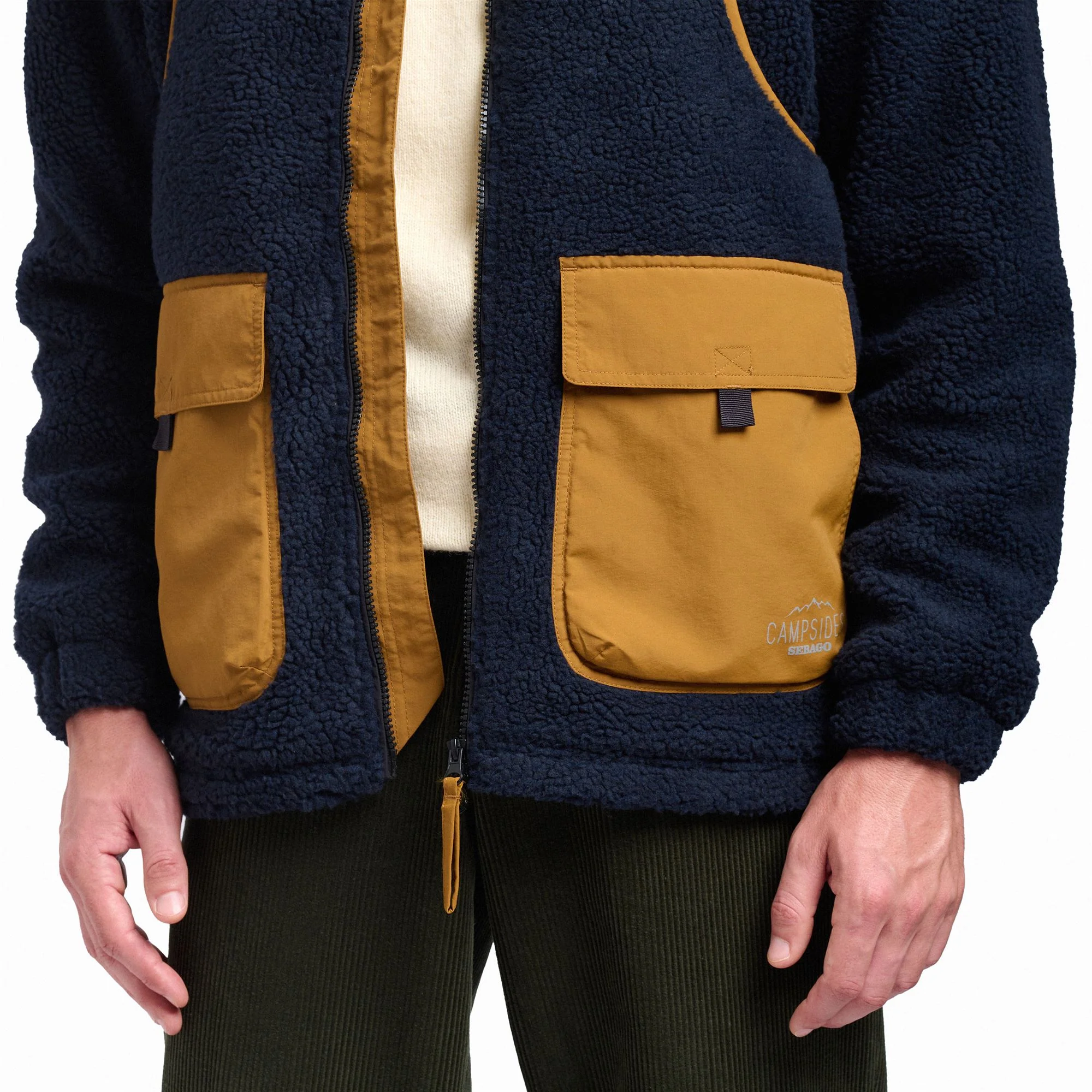 RAYMOND - Fleece - Full Zip - Unisex - BLUE-BEIGE - Image 6