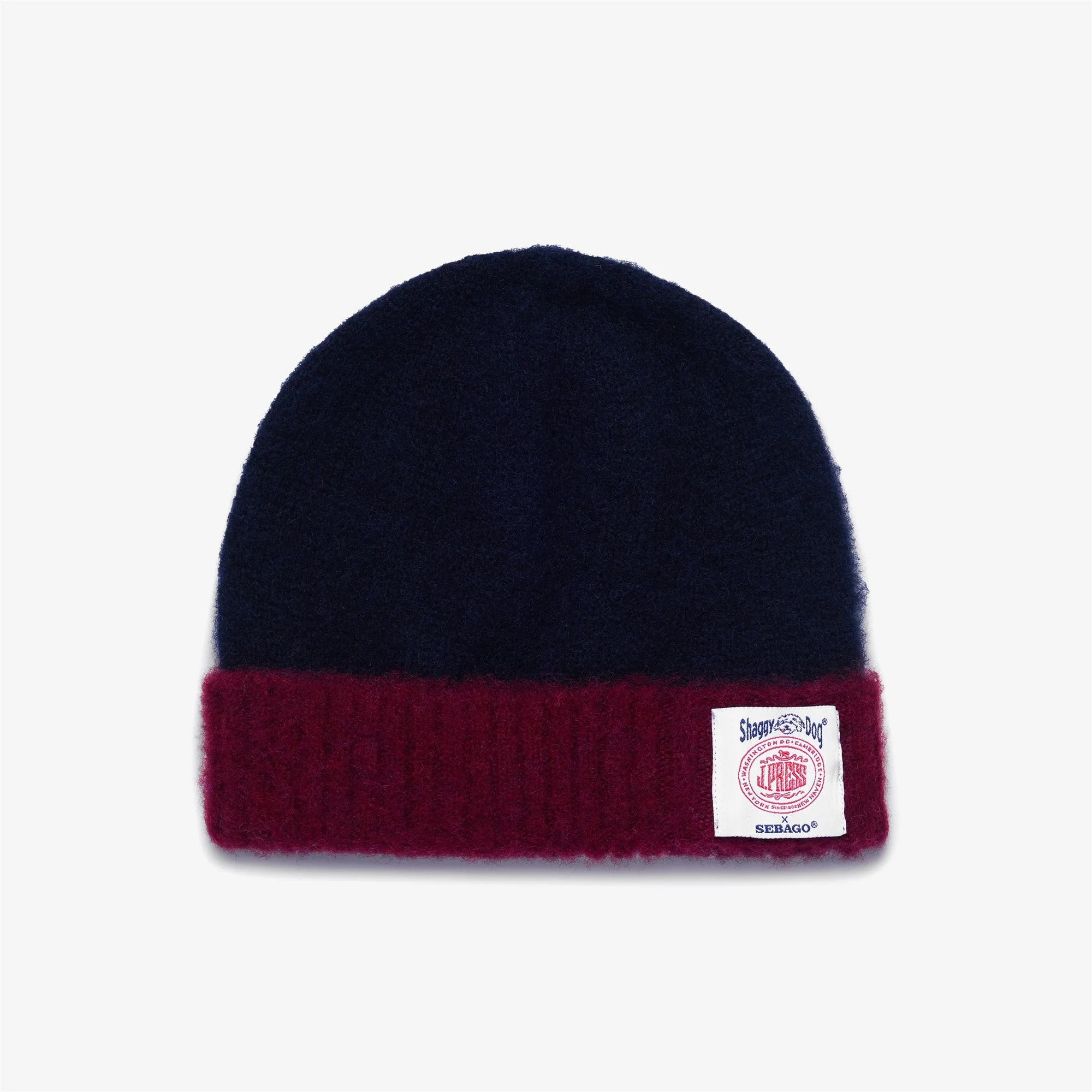 SHAGGYDOG TWO TONE CUFFED HAT - Headwear - Hat - Unisex - BLUE-BORDEAUX