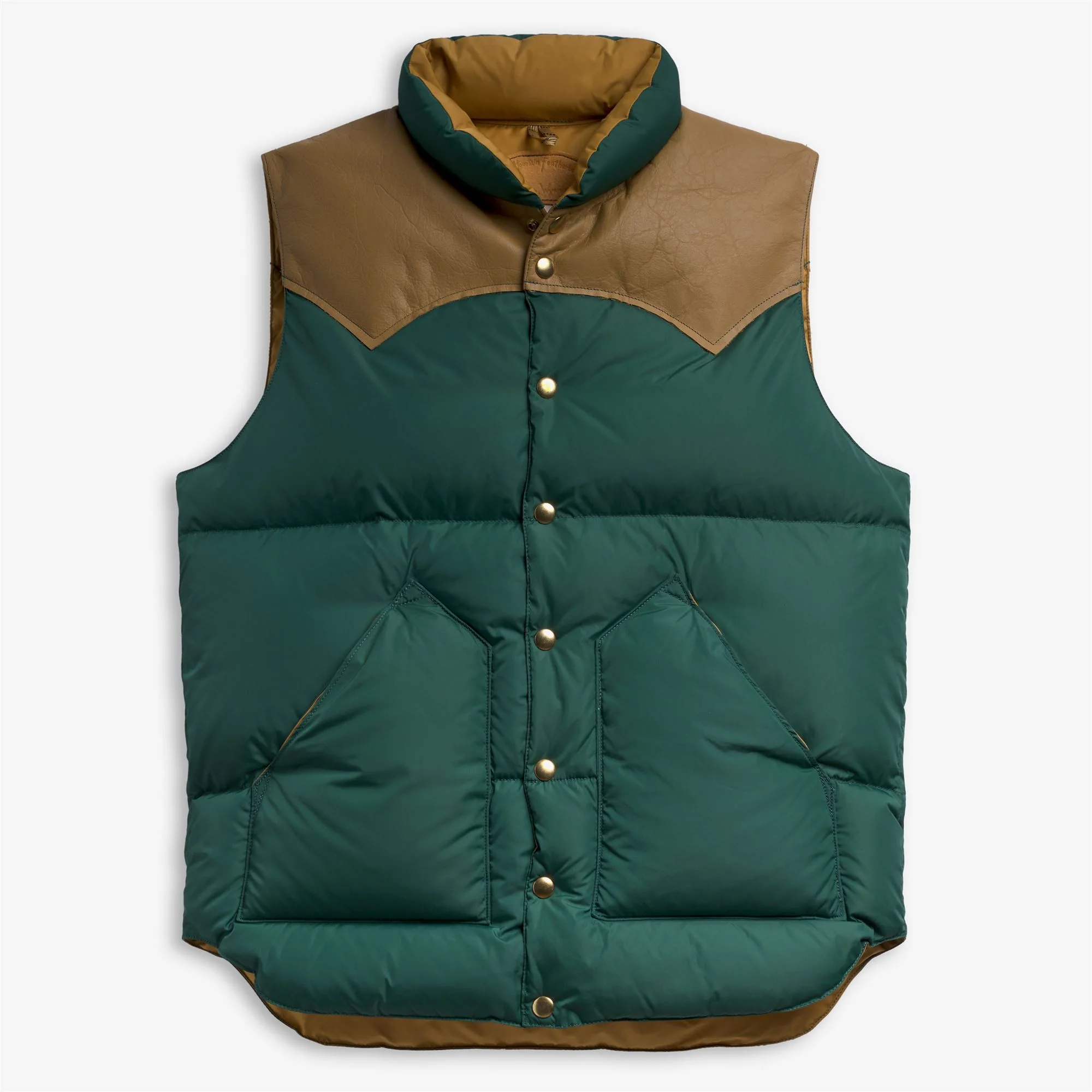 DOWN VEST - Jackets - Vest - Unisex - PINE GREEN- MASTARD YELLOW