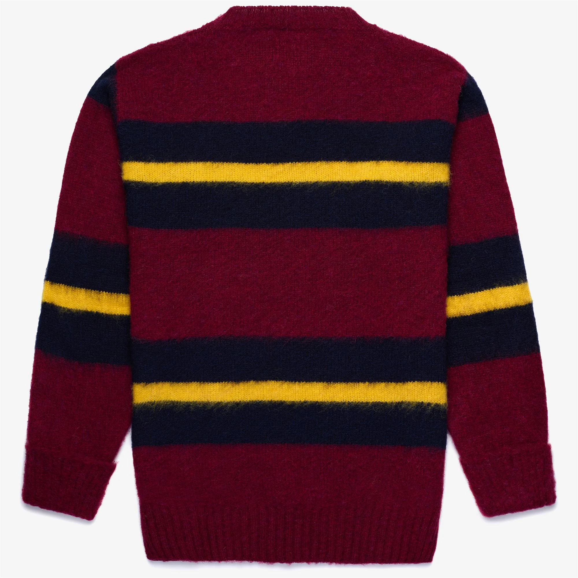 SHAGGYDOG STRIPE SWEATER - KNITWEAR - Jumper - Unisex - BORDEAUX-BLUE-YELLOW - Image 2