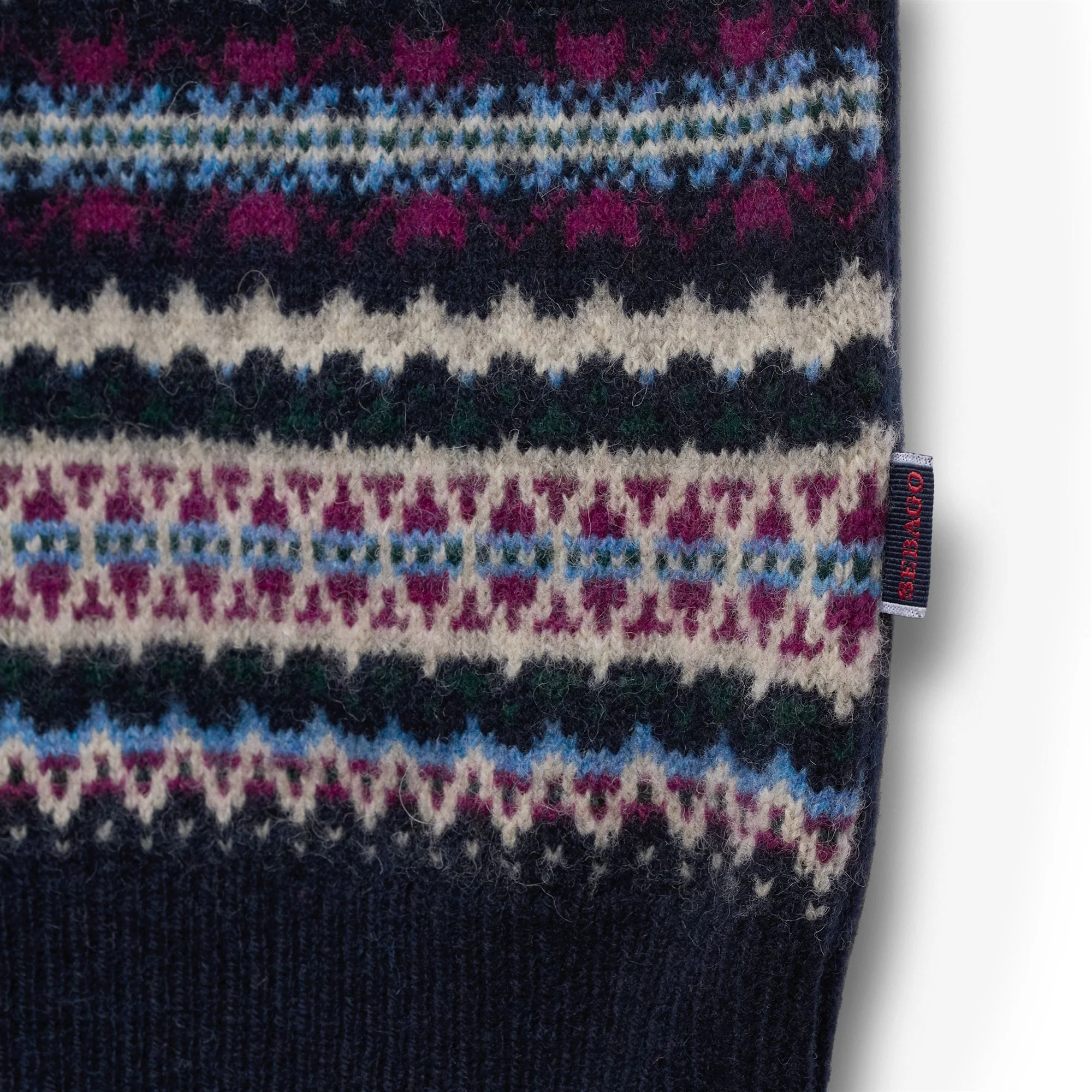 STOW - KNITWEAR - Vest - Unisex - NAVY FANCY JACQUARD - Image 3