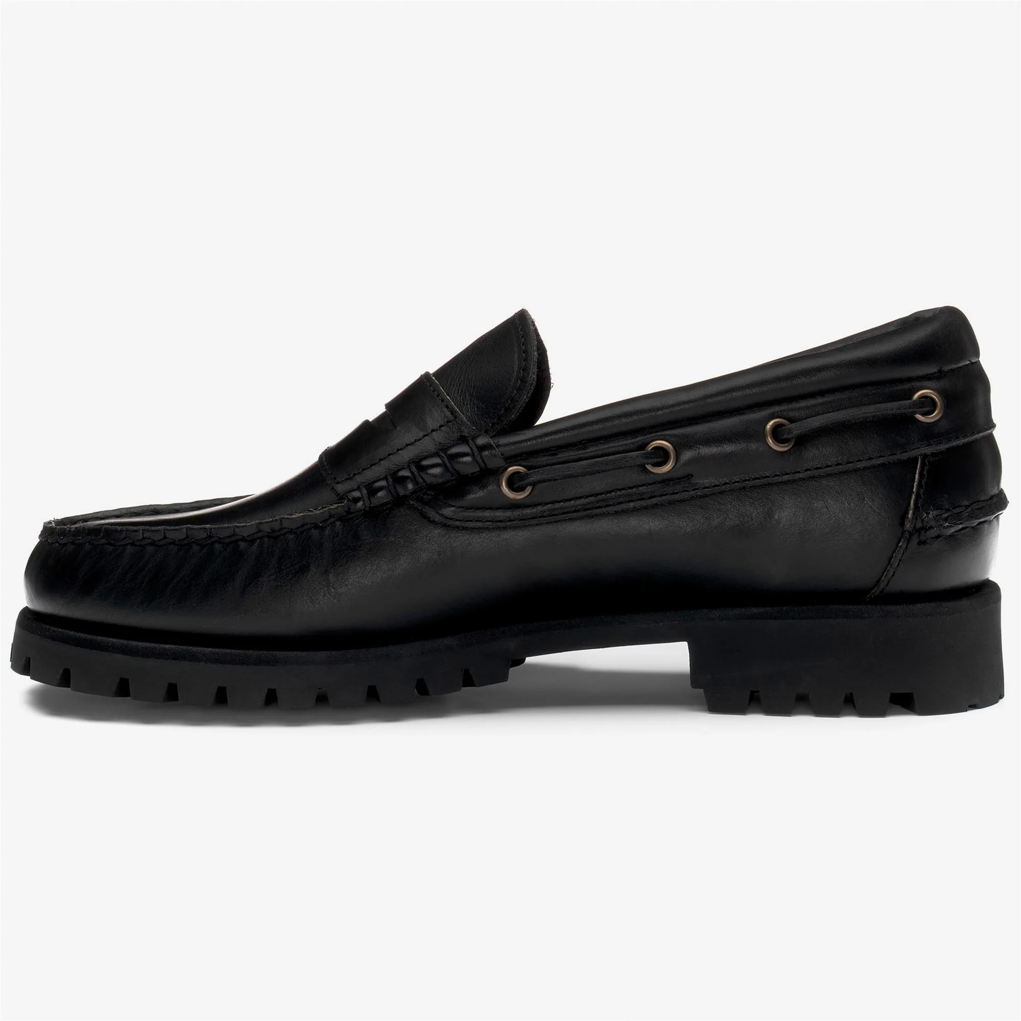 ACADIA MOCCASIN - Docksides - Moccasin - Man - TOTAL BLACK - Image 3