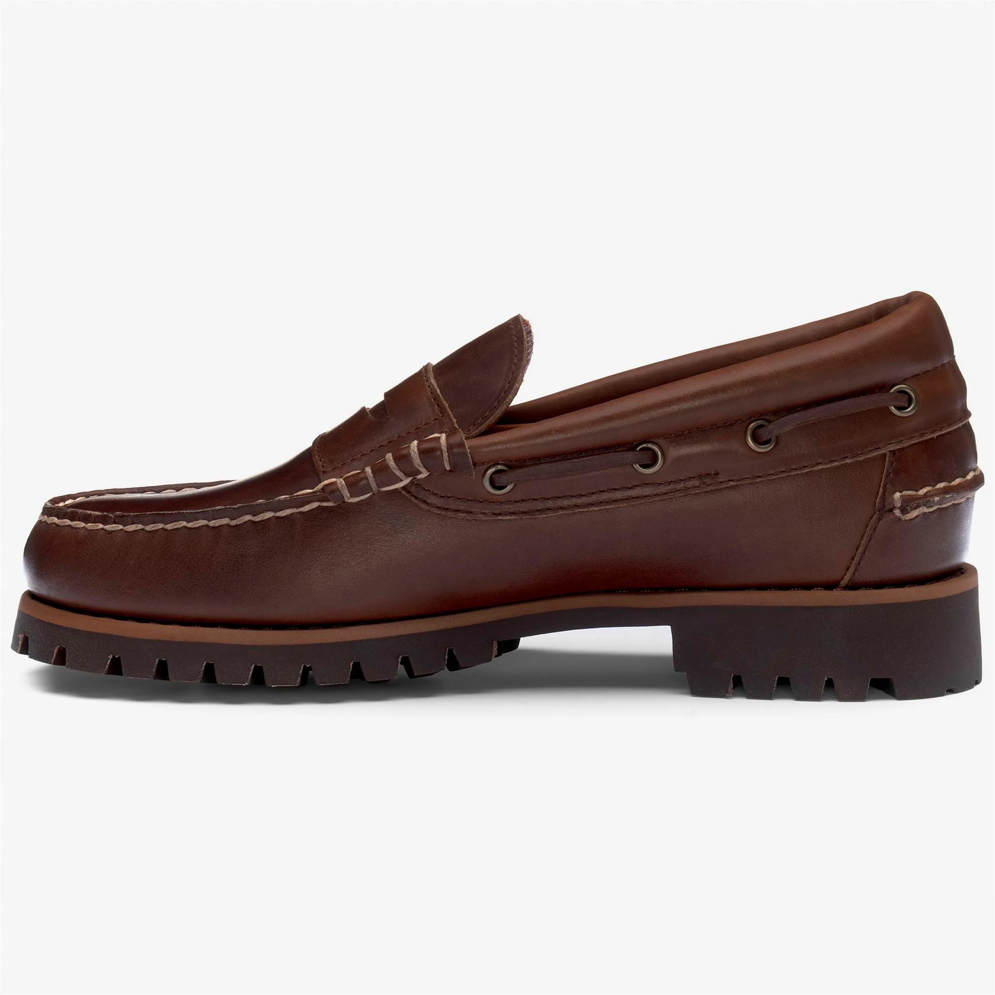 ACADIA MOCCASIN - Docksides - Moccasin - Man - TOTAL DK BROWN - Image 3