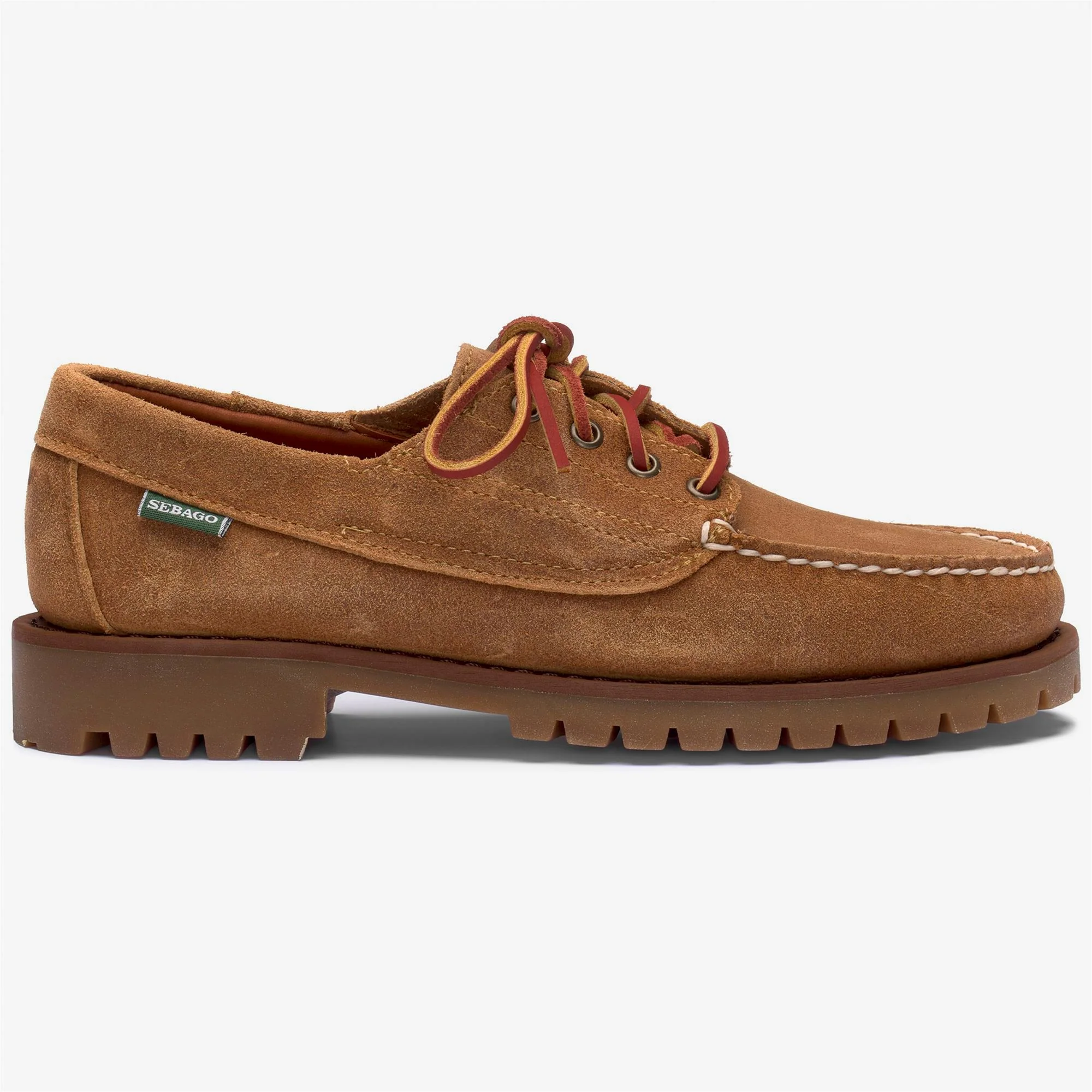 ASKOOK LUG SUEDE WAXED - Docksides - Moccasin - Man - BEIGE CAMEL