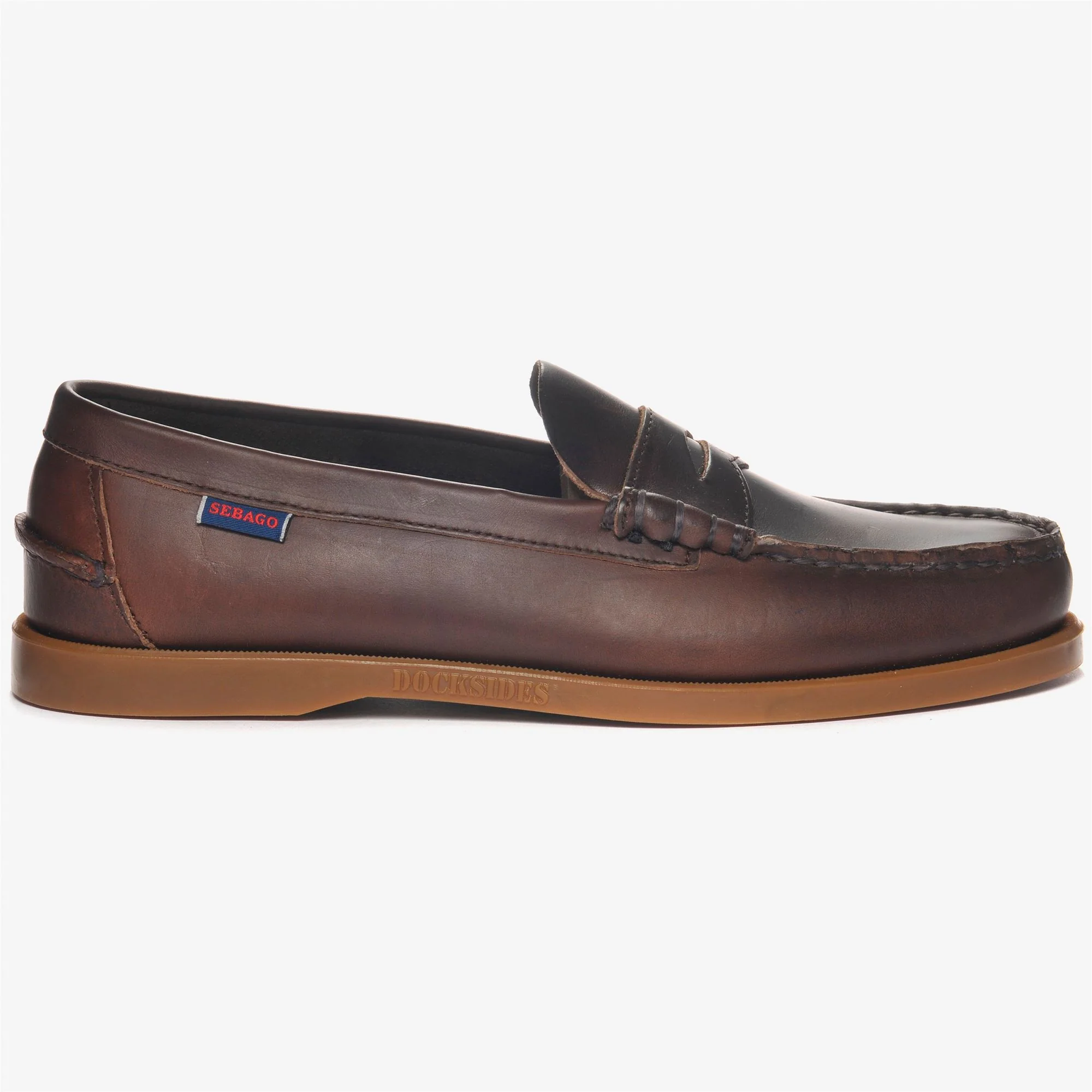 DOLPHIN WAXED - Docksides - Moccasin - Man - TOTAL DK BROWN