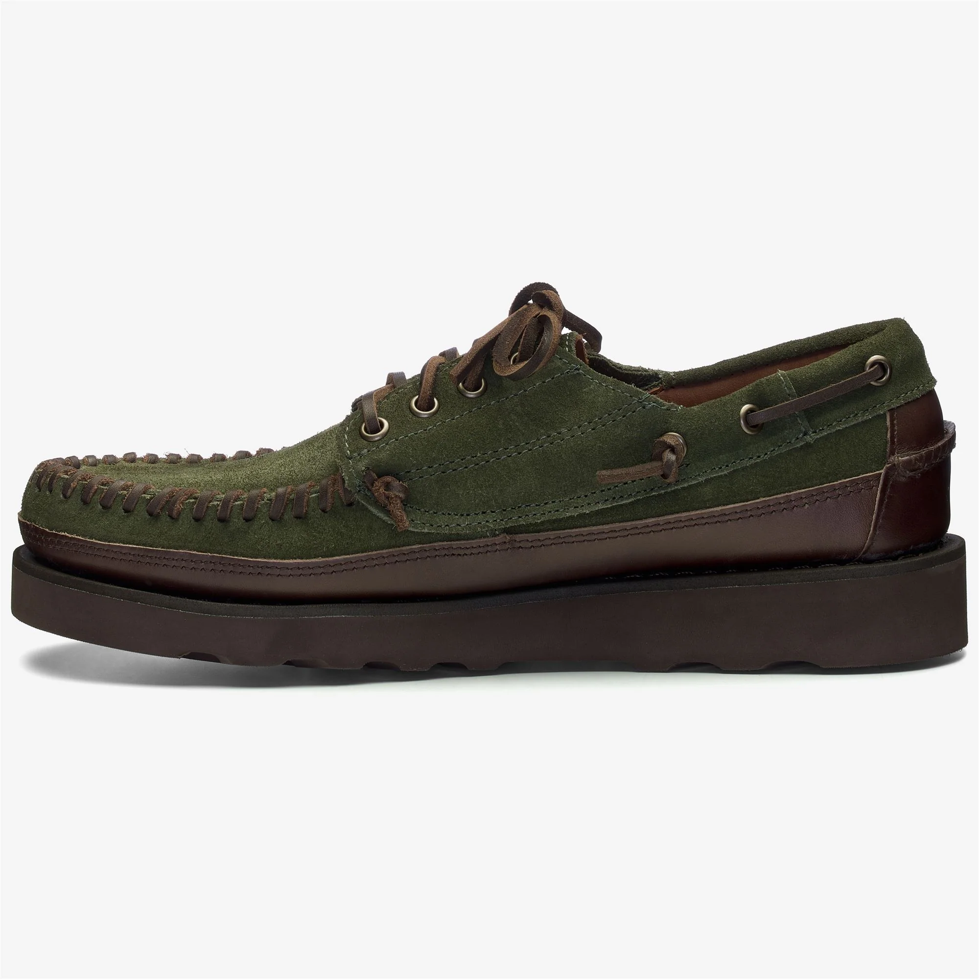KEUKA LEA CANOE MOC - Moc - Moccasin - Man - DK BROWN-DK MILITARY - Image 3