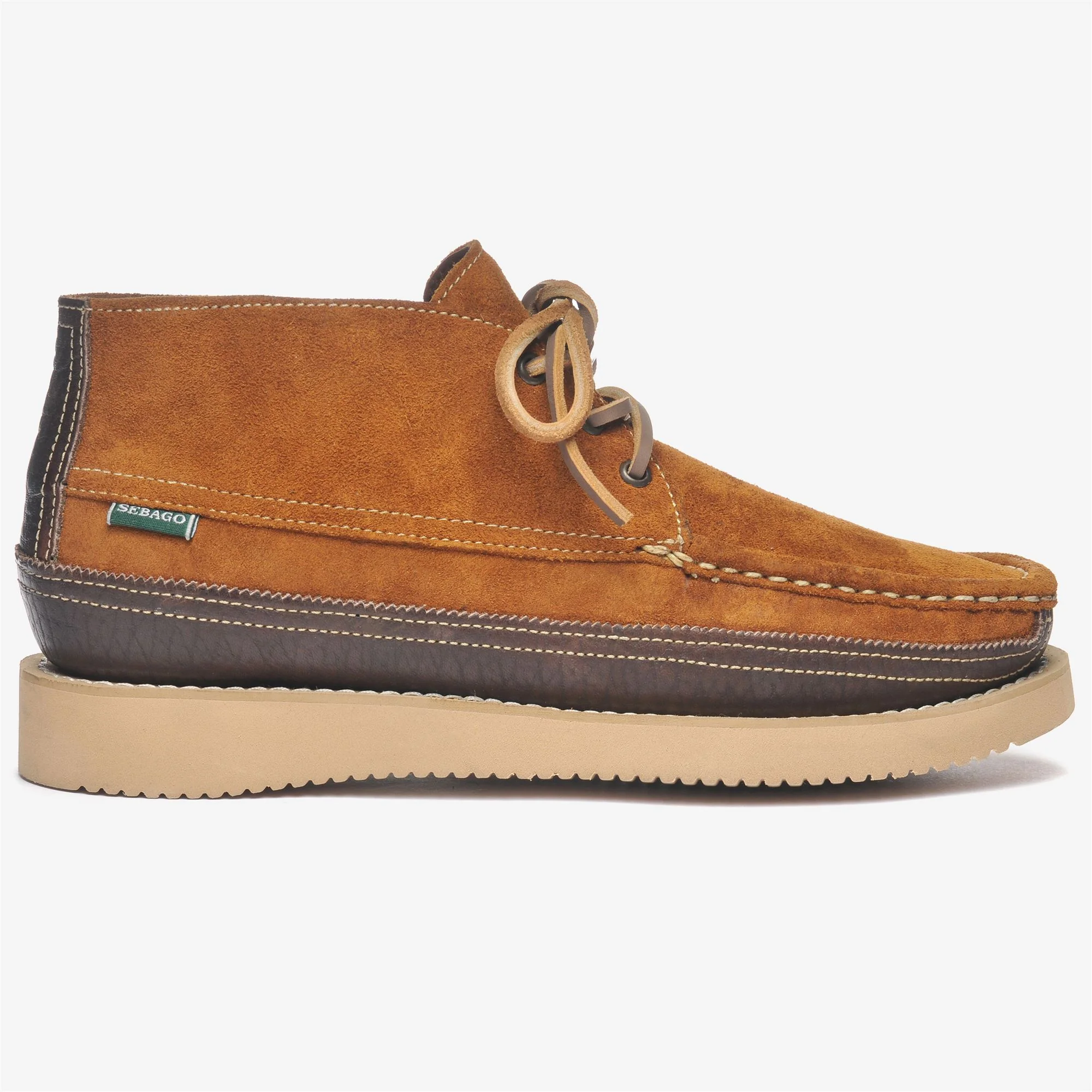 MIWAK SUEDE CANOE MOC - Moc - Mid Cut - Man - COGNAC-DK BROWN