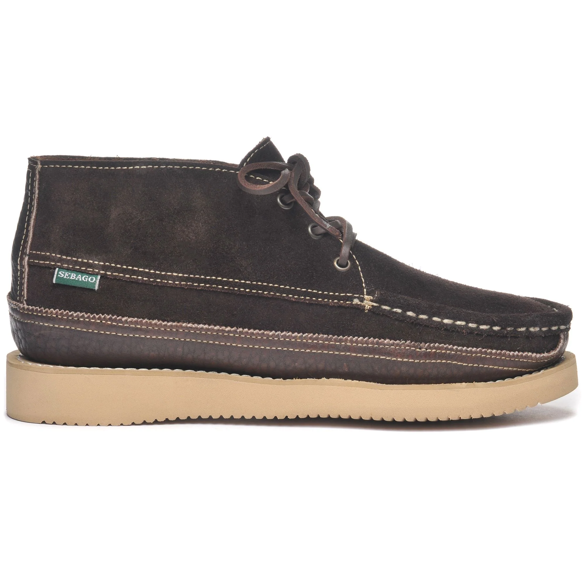 MIWAK SUEDE CANOE MOC - Moc - Mid Cut - Man - DK BROWN-BROWN