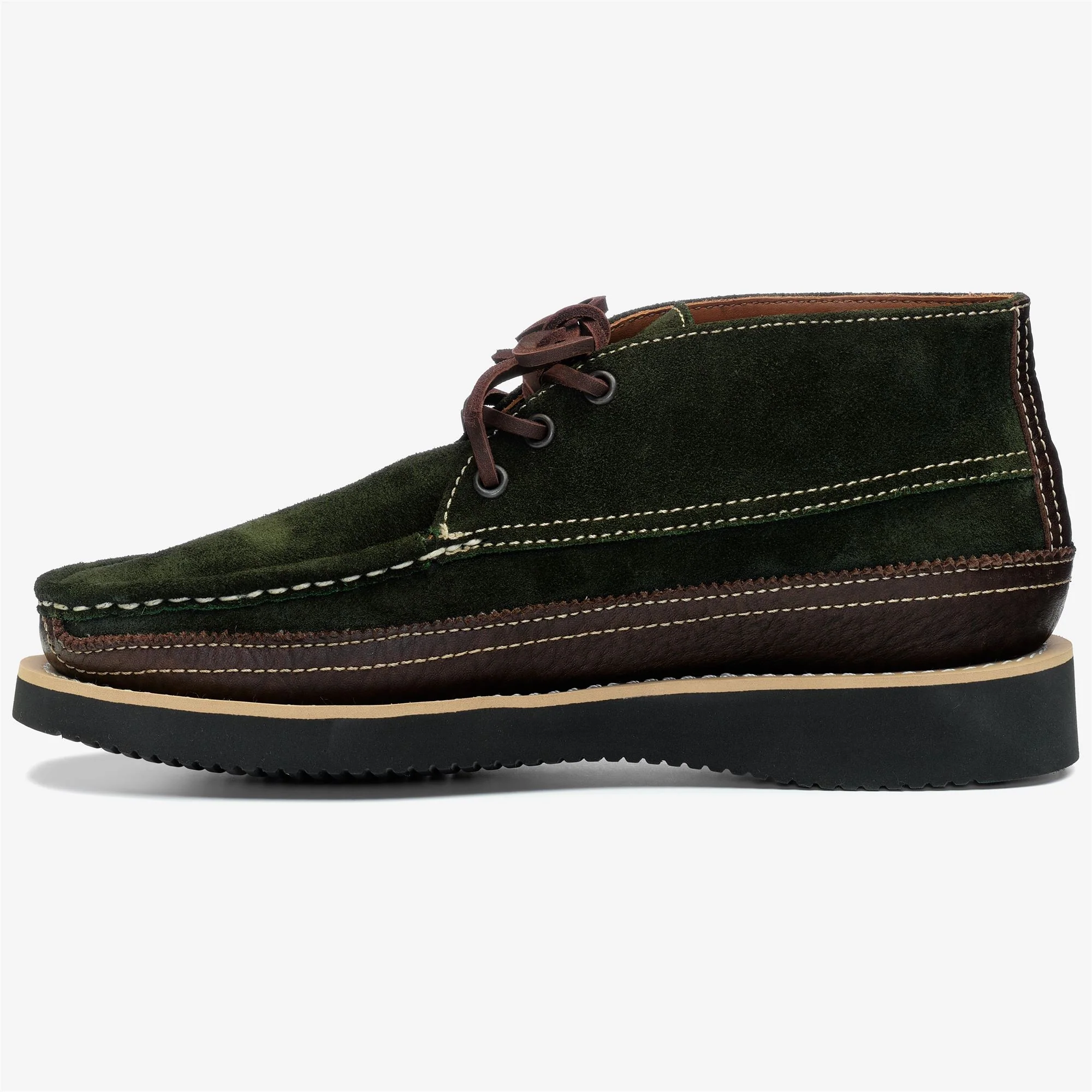 MIWAK SUEDE CANOE MOC - Moc - Mid Cut - Man - DK BROWN-DK MILITARY - Image 3