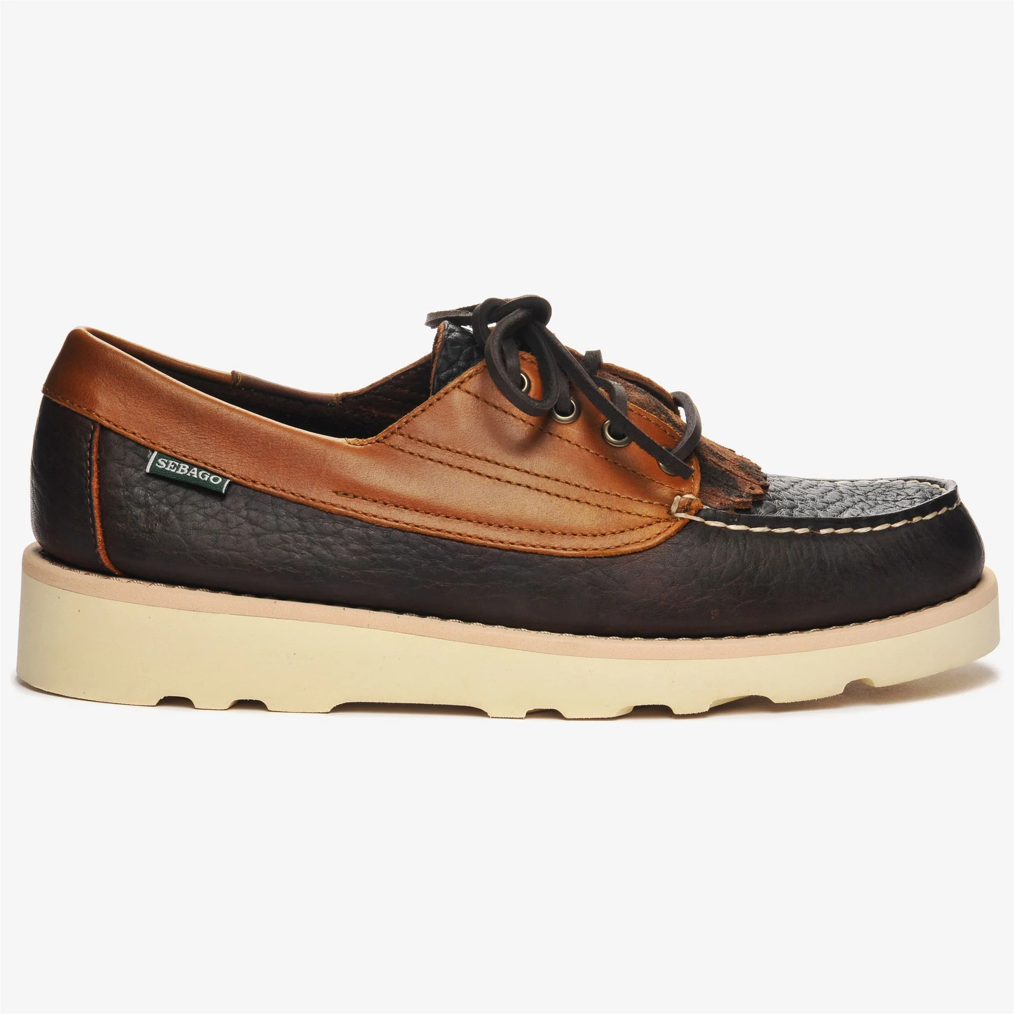 TALA FRINGE - Moc - Low Cut - Man - DK BROWN- COFFEE- YELLOW MUSTARD