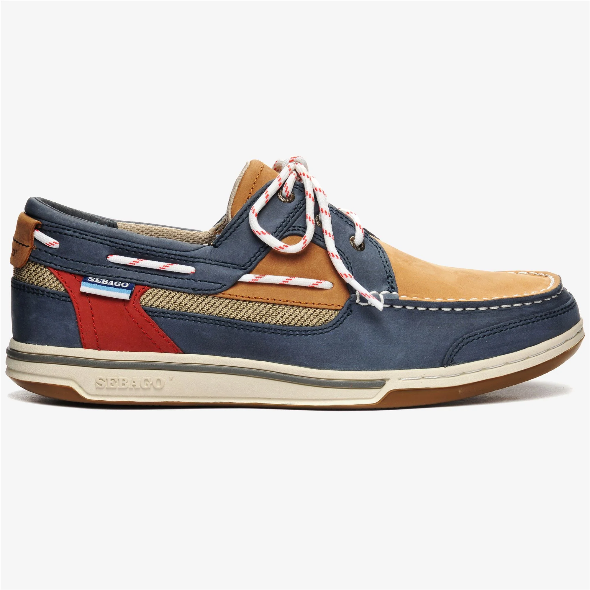 TRITON LEGACY - Moc - Low Cut - Man - BLUE NAVY-COGNAC-RED