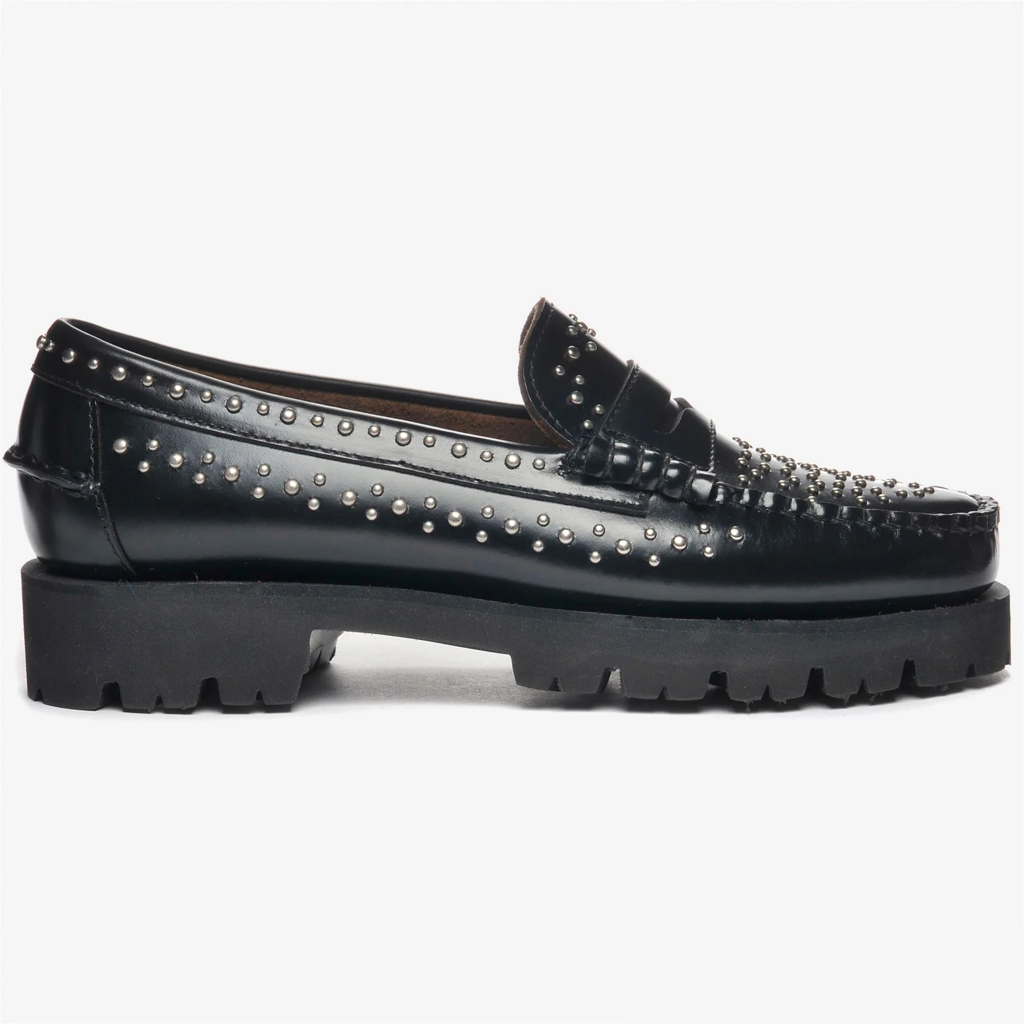 DAN LUG STUDS WOMAN - Moc - Moccasin - Woman - BLACK