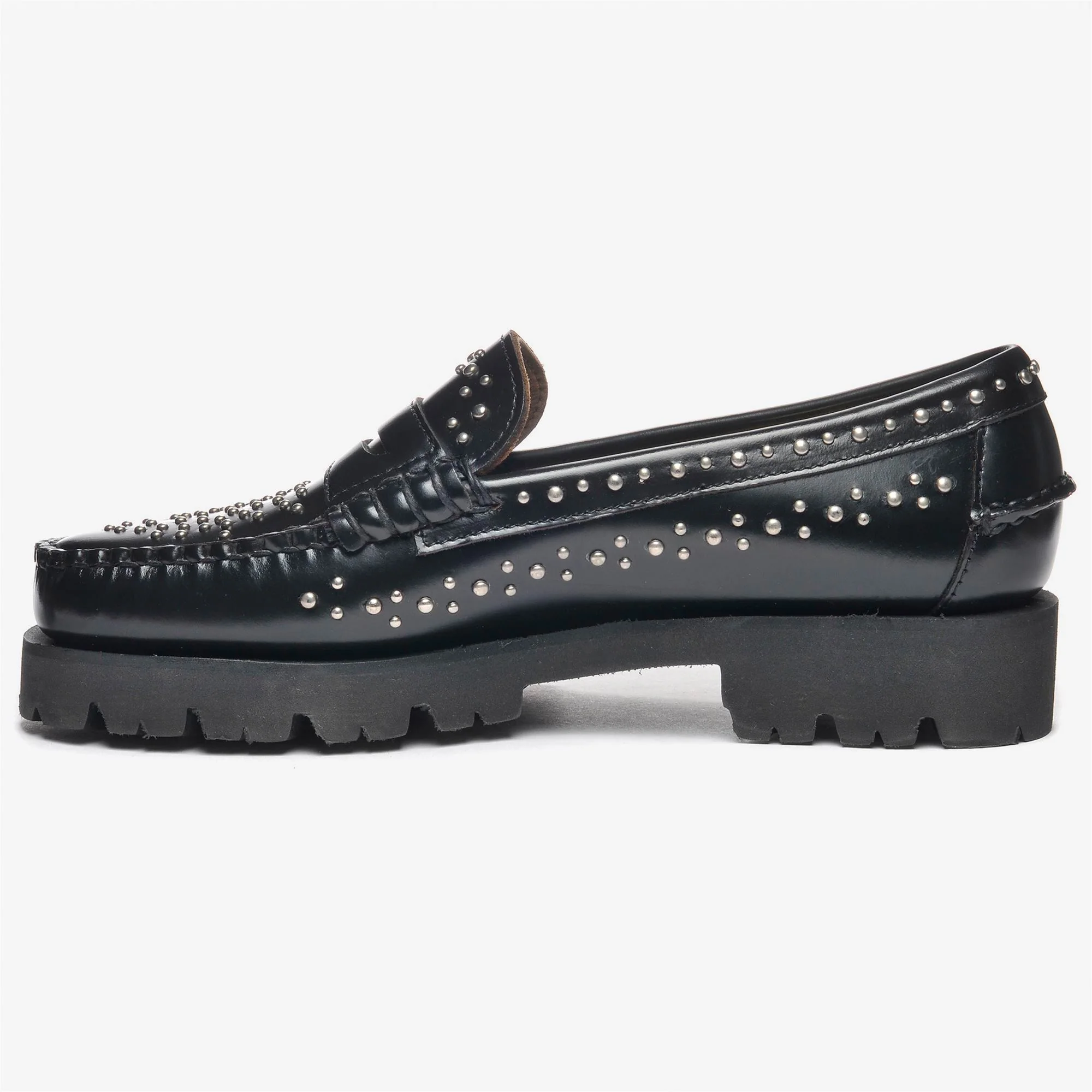 DAN LUG STUDS WOMAN - Moc - Moccasin - Woman - BLACK - Image 3