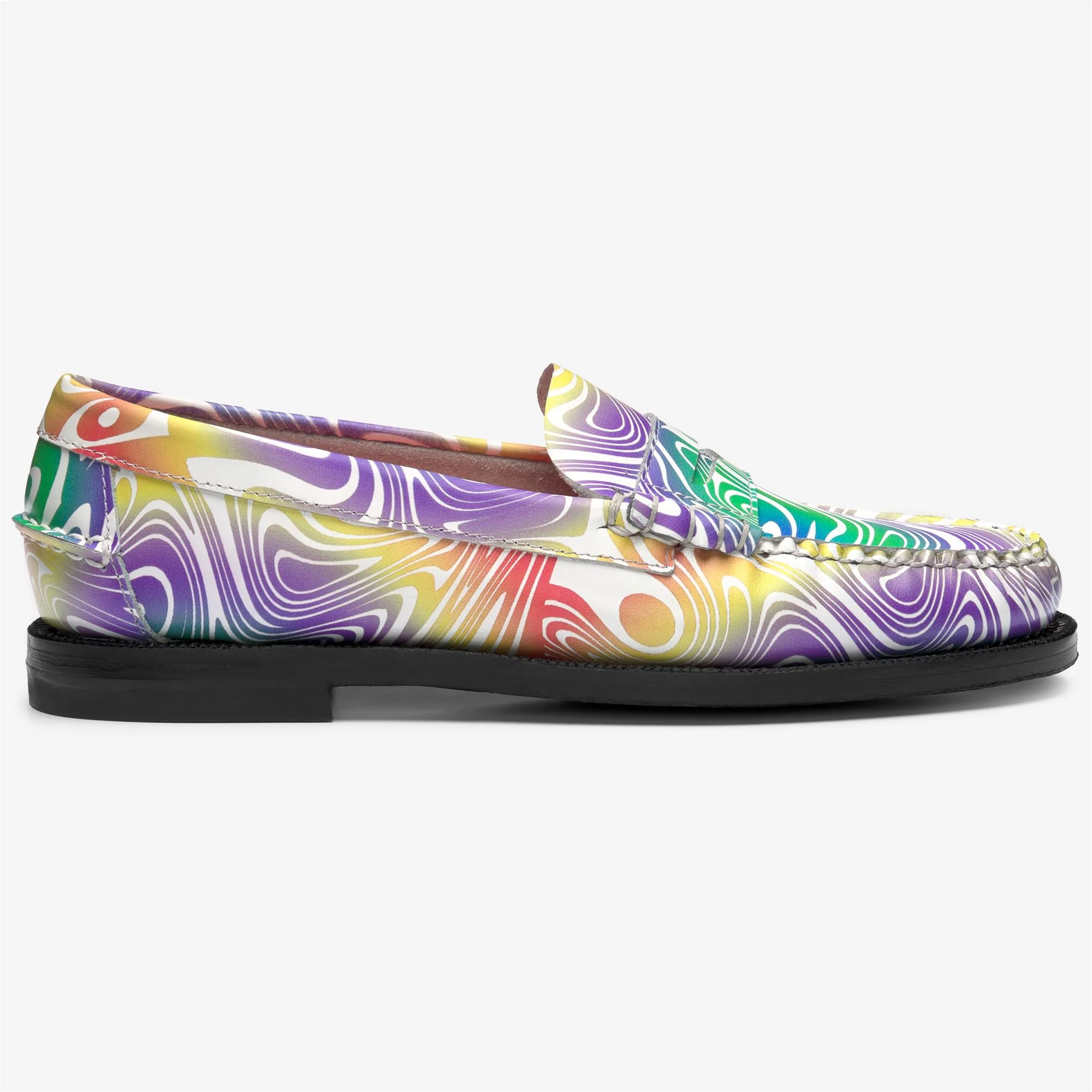 DAN PRINTED WOMAN - Moc - Moccasin - Woman - WHITE-MULTI FLUID