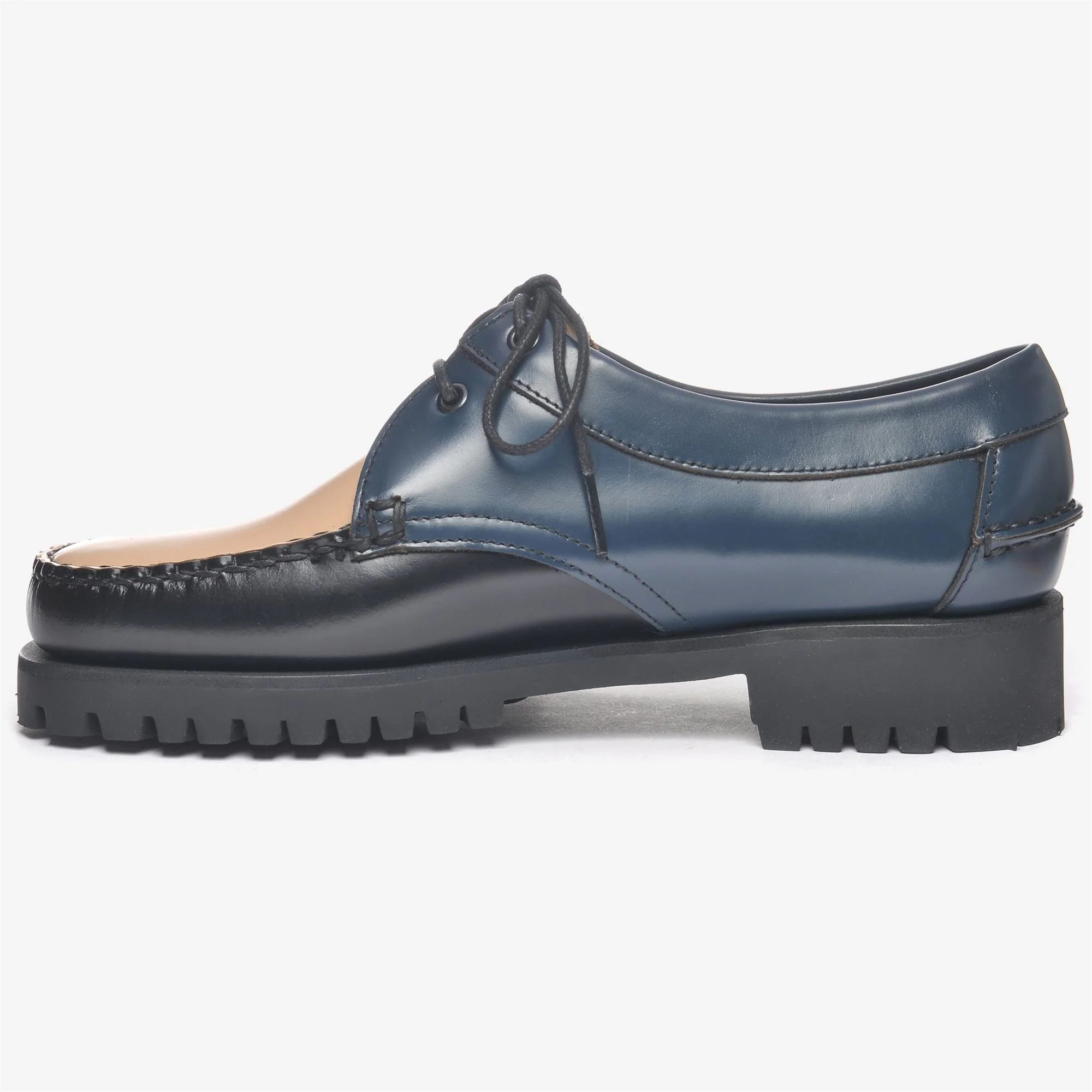 JAMES LUG WOMAN - Moc - Moccasin - Woman - BRILLIANT BLUE-BLACK-LT BEIGE - Image 3