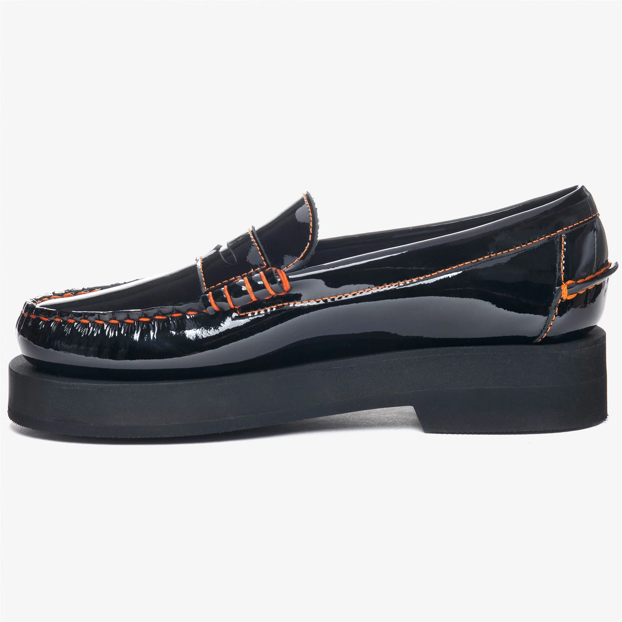 KARA WOMAN - Moc - Moccasin - Woman - BLACK-ORANGE - Image 3