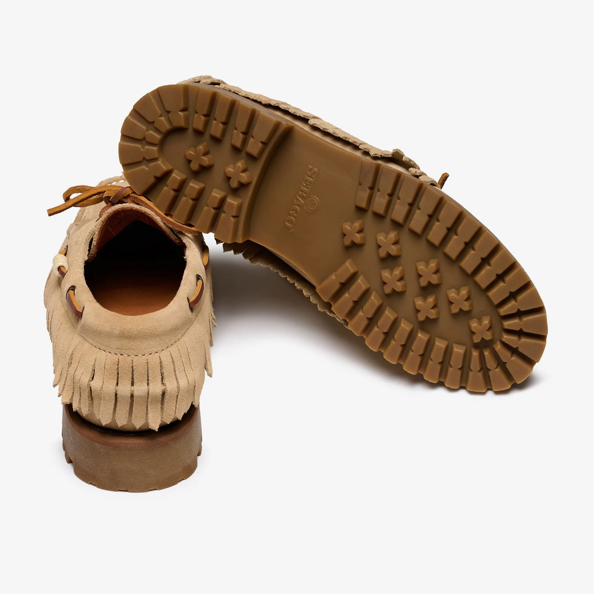 RANGER SUEDE FRINGE WOMAN - Docksides - Moccasin - Woman - BEIGE CAMEL - Image 4