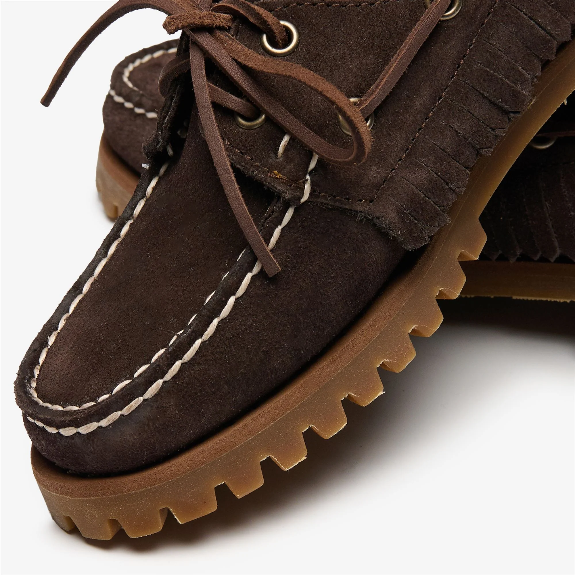 RANGER SUEDE FRINGE WOMAN - Docksides - Moccasin - Woman - MOKA - Image 6