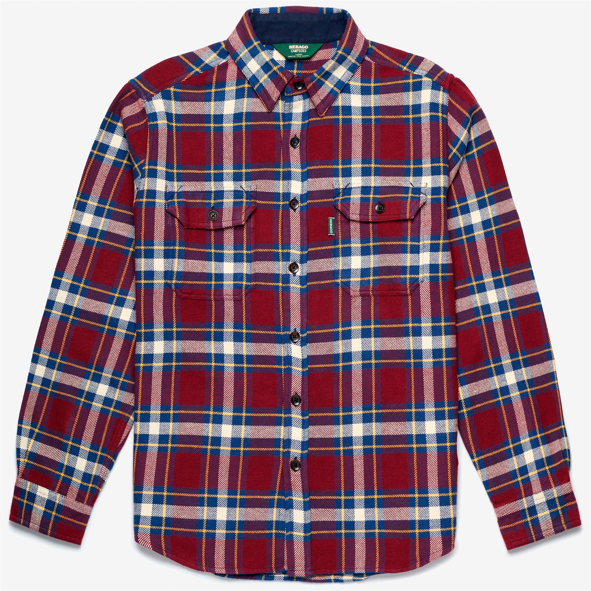 STEUBEN - OVERSHIRT - OVERSHIRTS - Unisex - BORDEAUX-BLUE LT-OFFWHITE -YELLOW