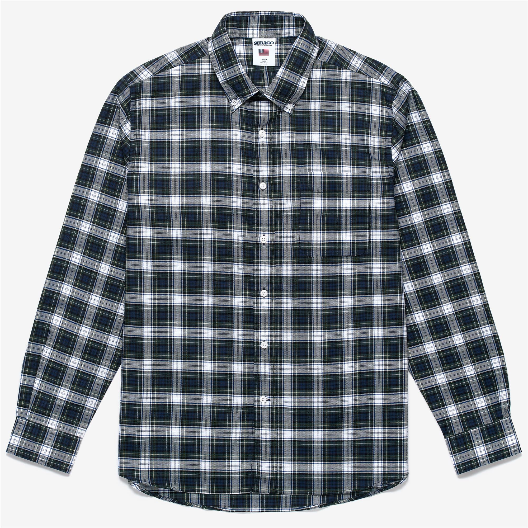 CLIFTON - SHIRTS - Button Down - Man - WHITE-BLUE-GREEN