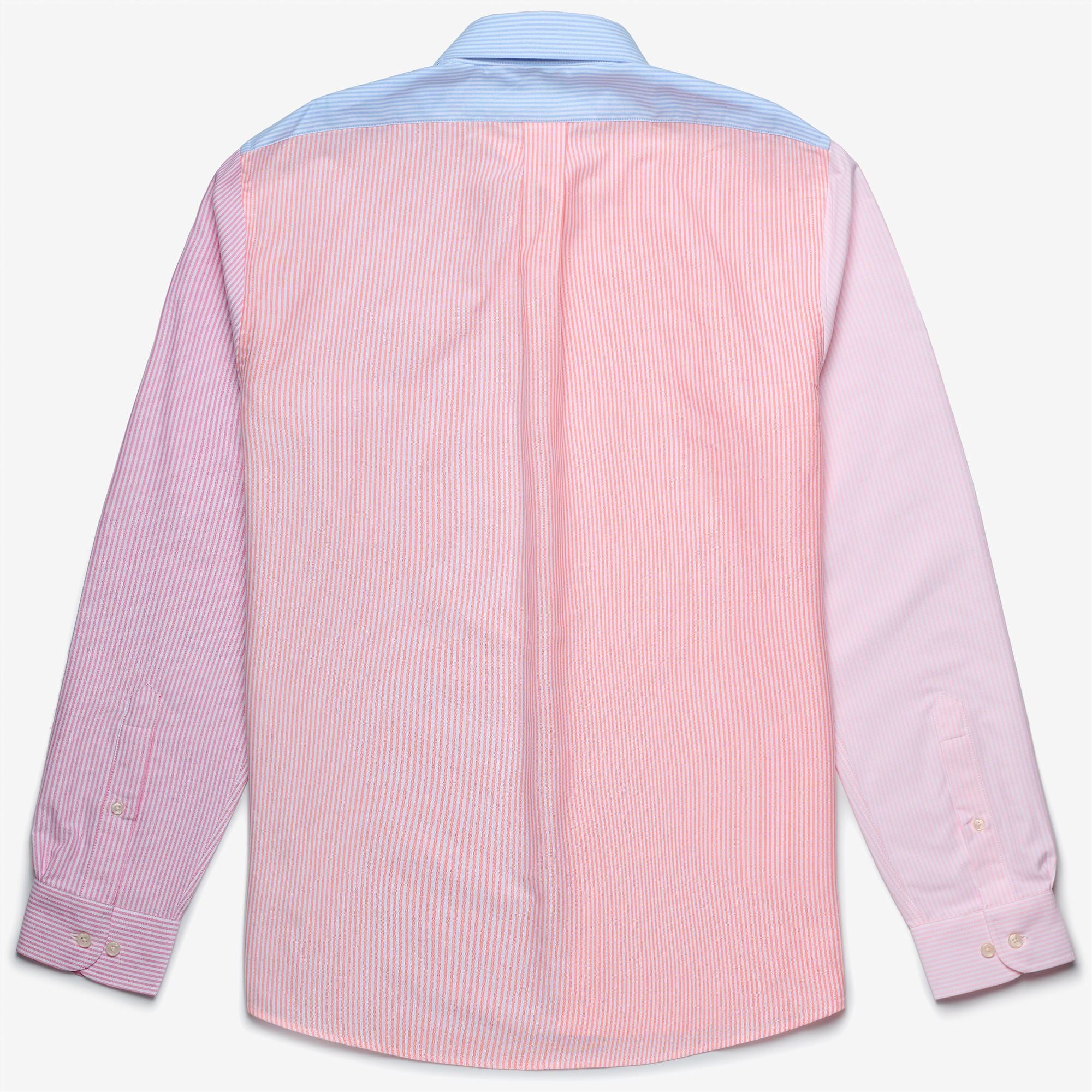 DOUBLING COLOR BLOCK - SHIRTS - Button Down - Man - AZURE-ORANGE-PINK-FUCSIA-WHITE - Image 2