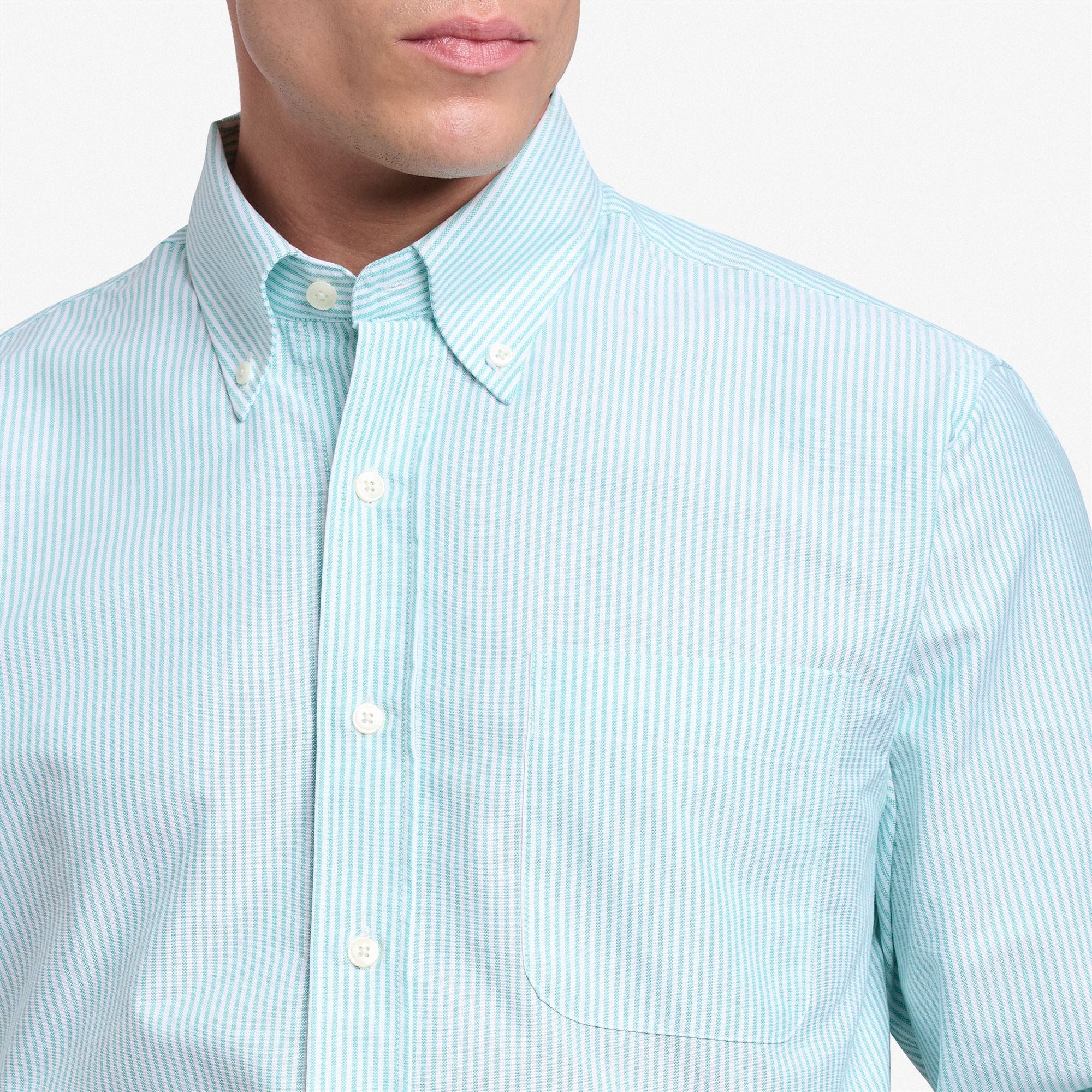 DOUBLING - SHIRTS - Oxford - Man - GREEN ARCTIC-WHITE - Image 4