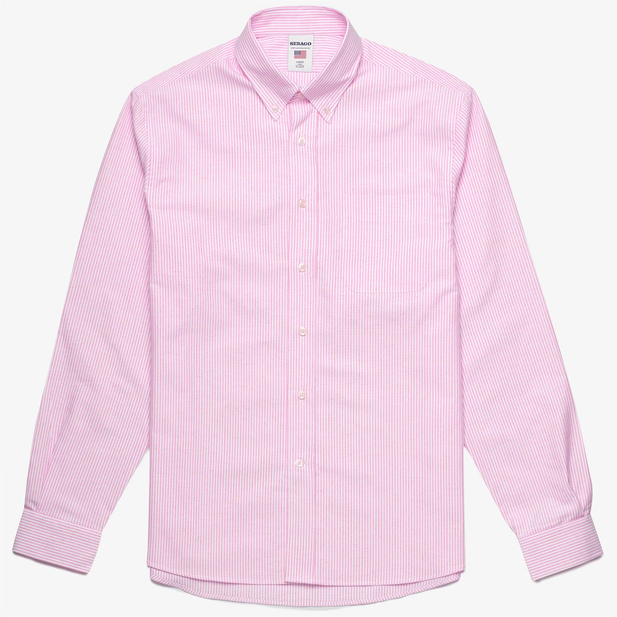 DOUBLING - SHIRTS - Oxford - Man - RED FUCSIA-WHITE