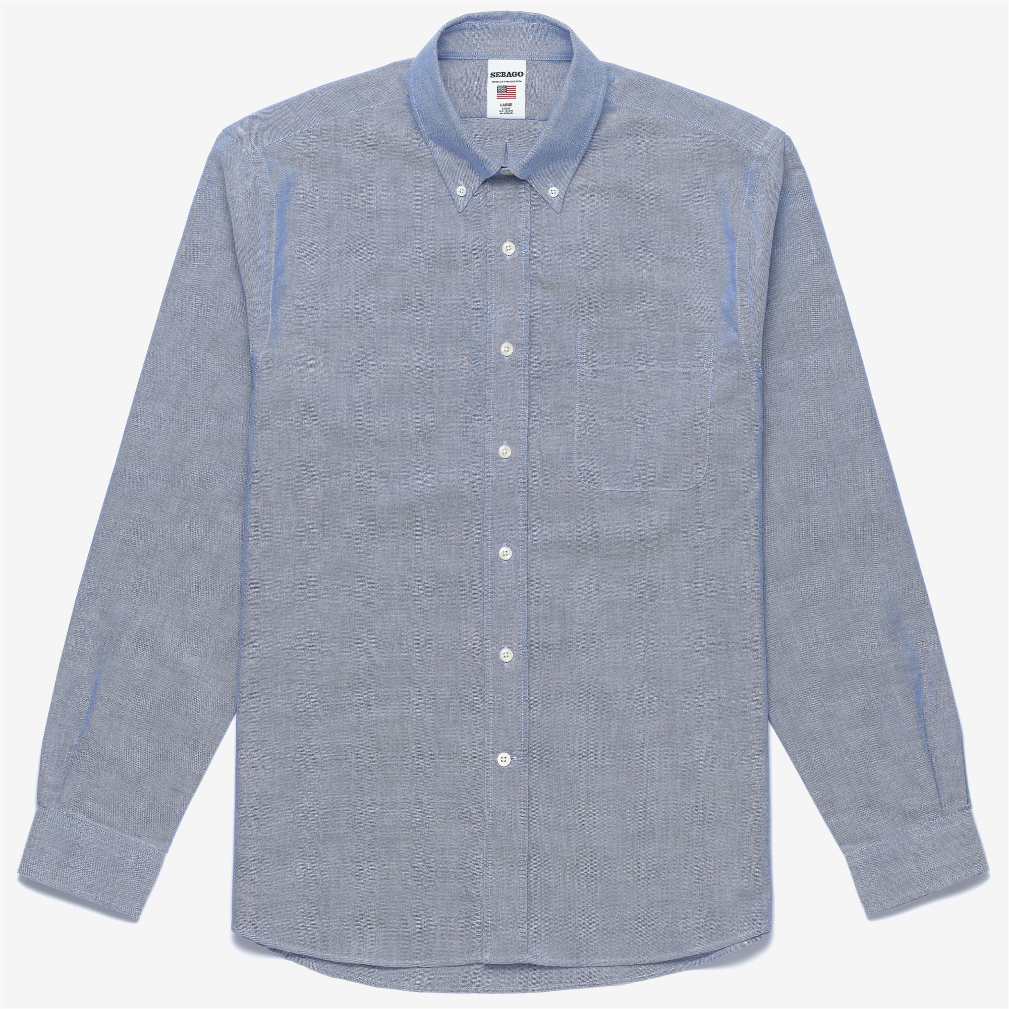 WHALEBACK - SHIRTS - Oxford - Man - BLUE NEBULAS