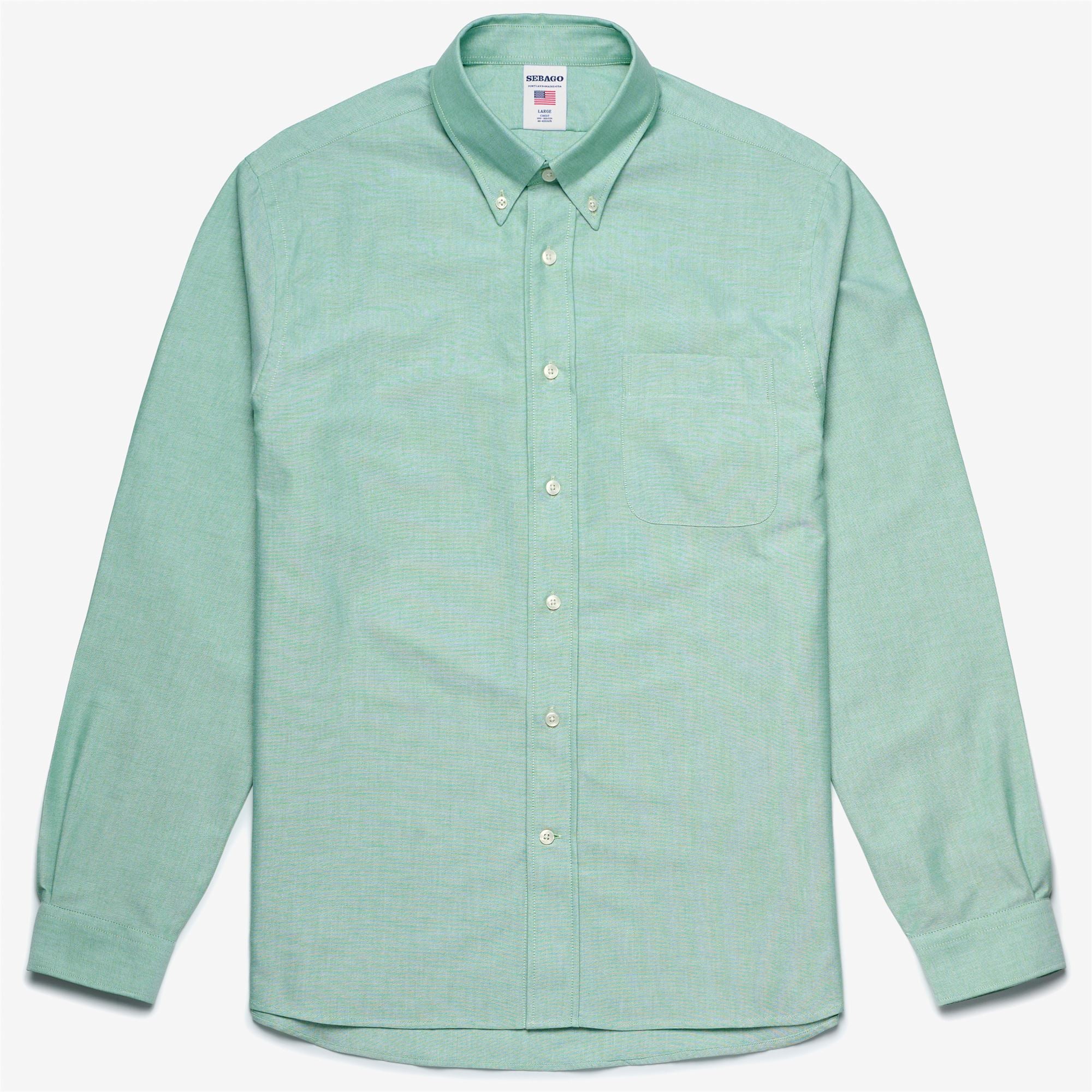 WHALEBACK - SHIRTS - Oxford - Man - GREEN LT GRASS