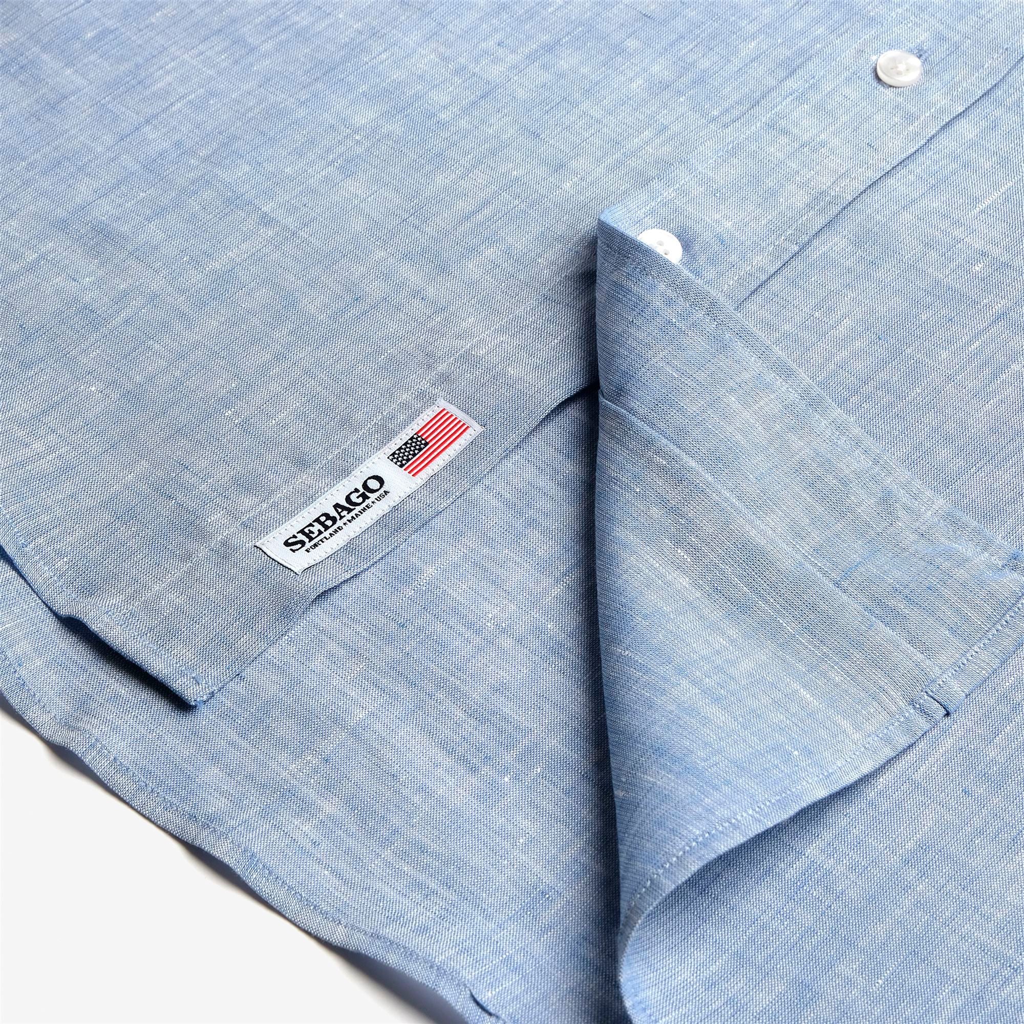 OSBORN - SHIRTS - Button  Down - Unisex - BLUE CELESTE - Image 3